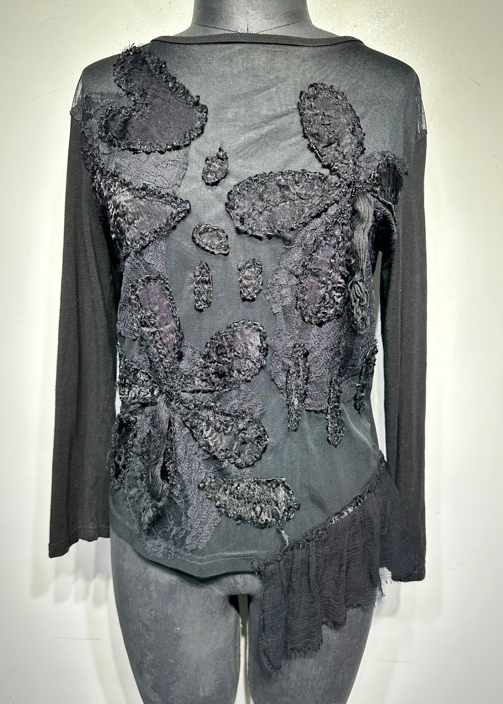 Nikky Mosaic Y2K Black Avant Garde LS M