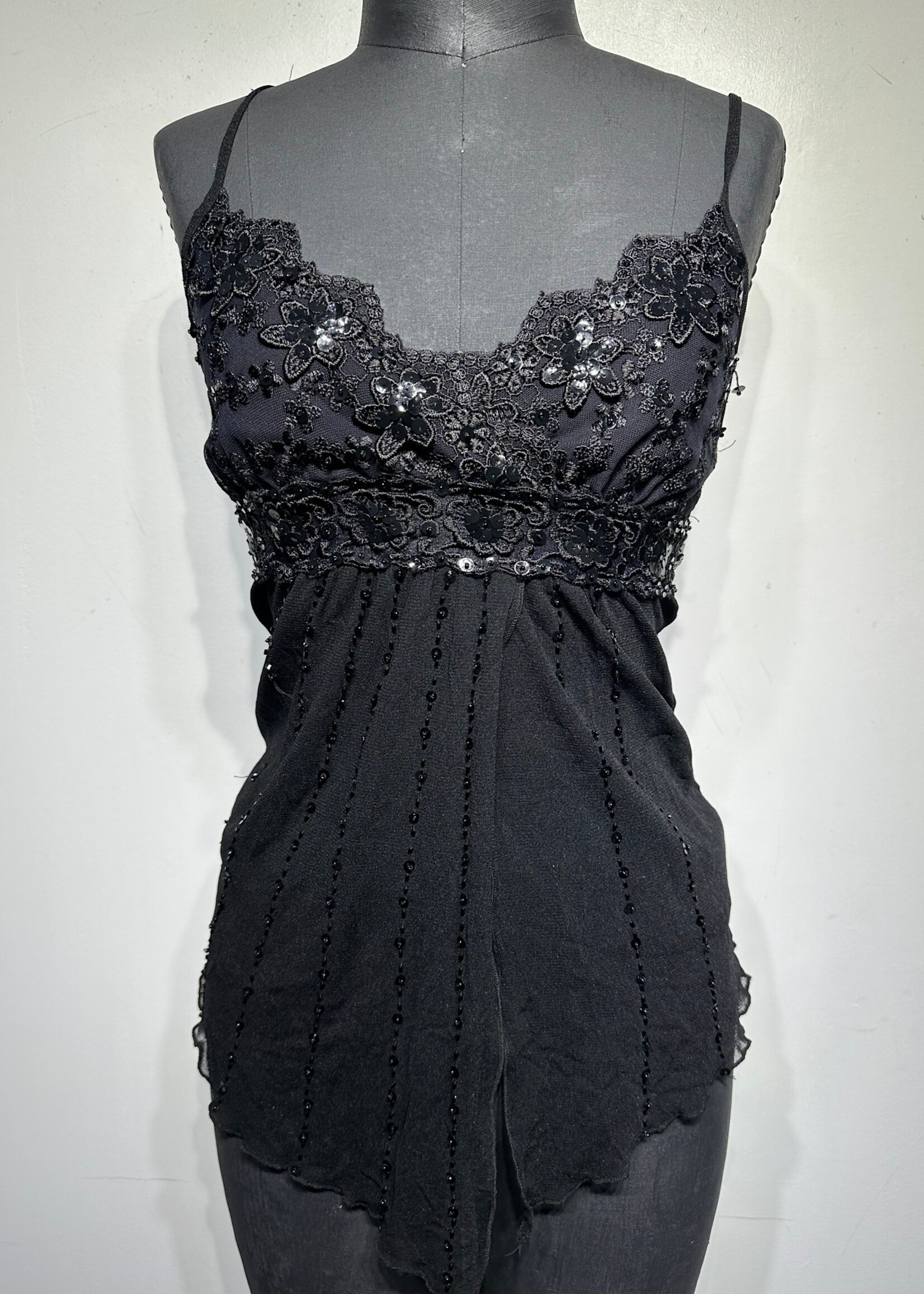 Twenty One 2000s Black Sequin Tank S