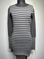 Dolce And Gabbana Grey Striped Sweater Dress S