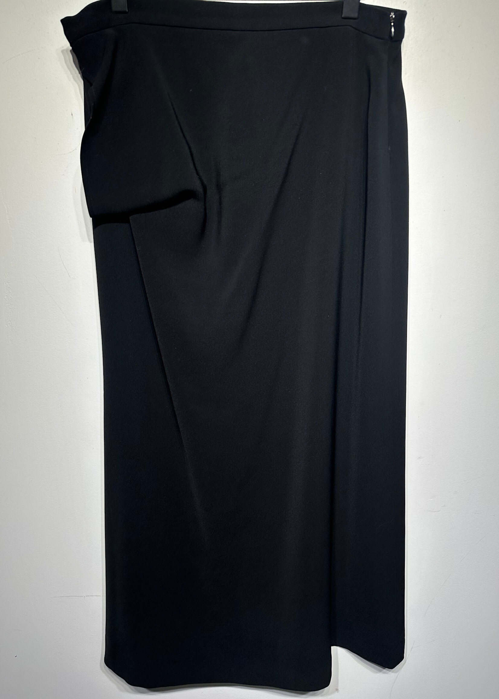 Ann Demeulemeester Black Ruched Maxi Skirt 32"