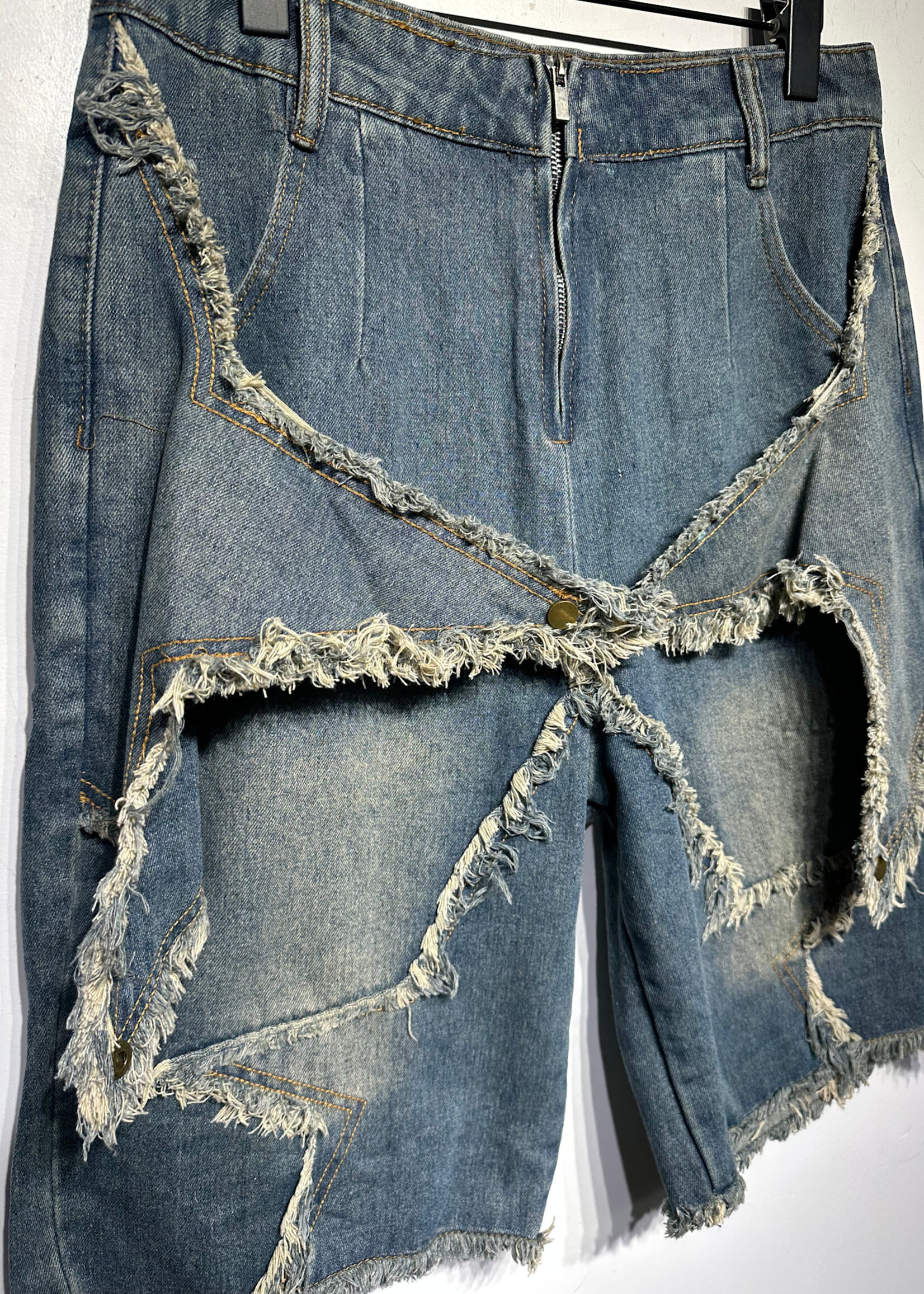 Supermade Star Fringe Baggy Jorts Unisex 30