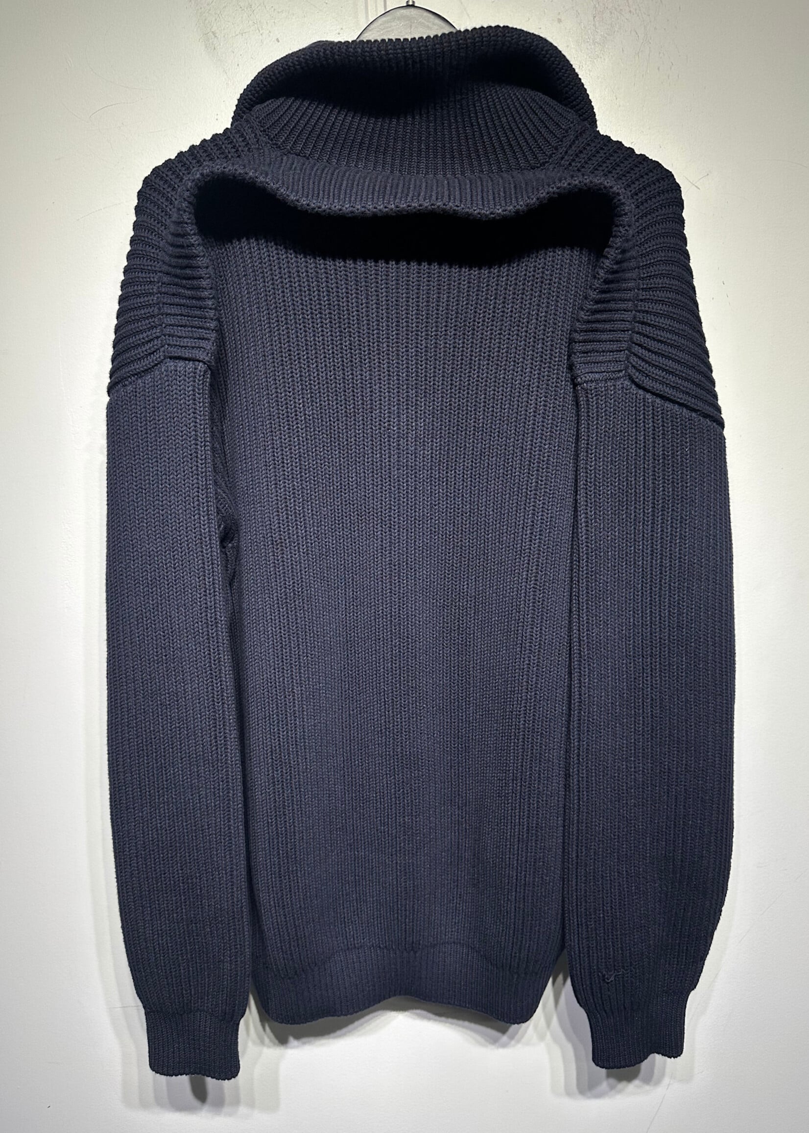 Balenciaga Navy Oversized 1/4 Zip Sweatshirt Masc S
