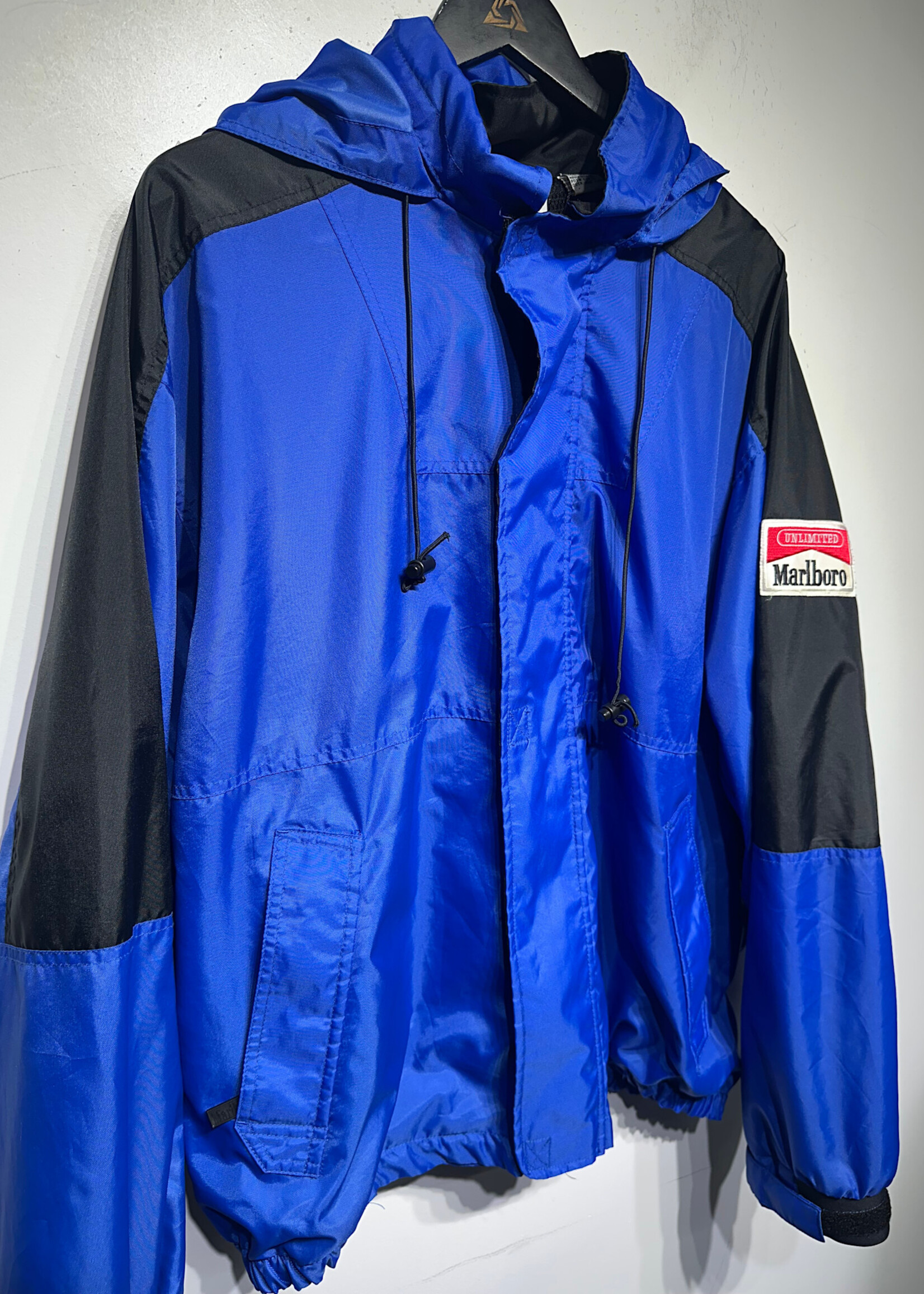 Marlboro Blue Nylon Vintage Anorak Jacket XL