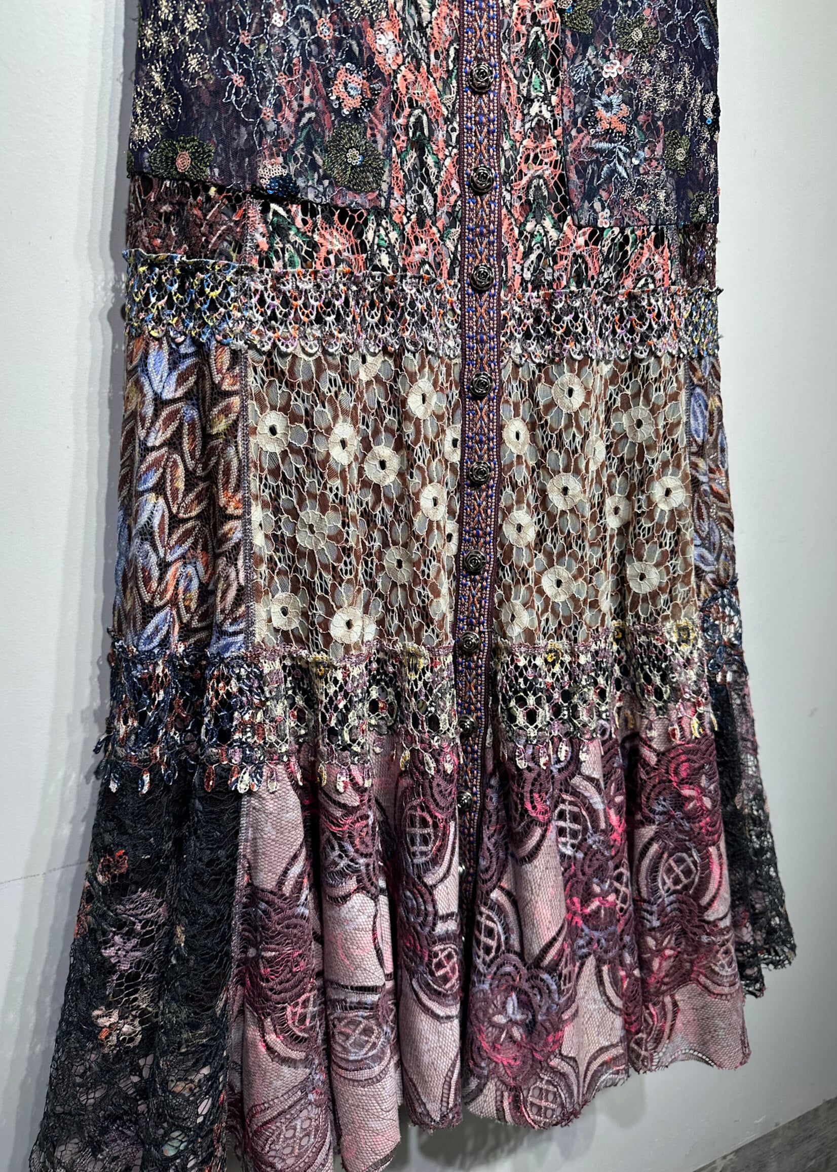 In Earnest Multicolor Lace Maxi Dress S (Retail: $807)