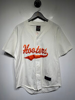 Hooters White Orange Vintage Baseball Jersey L