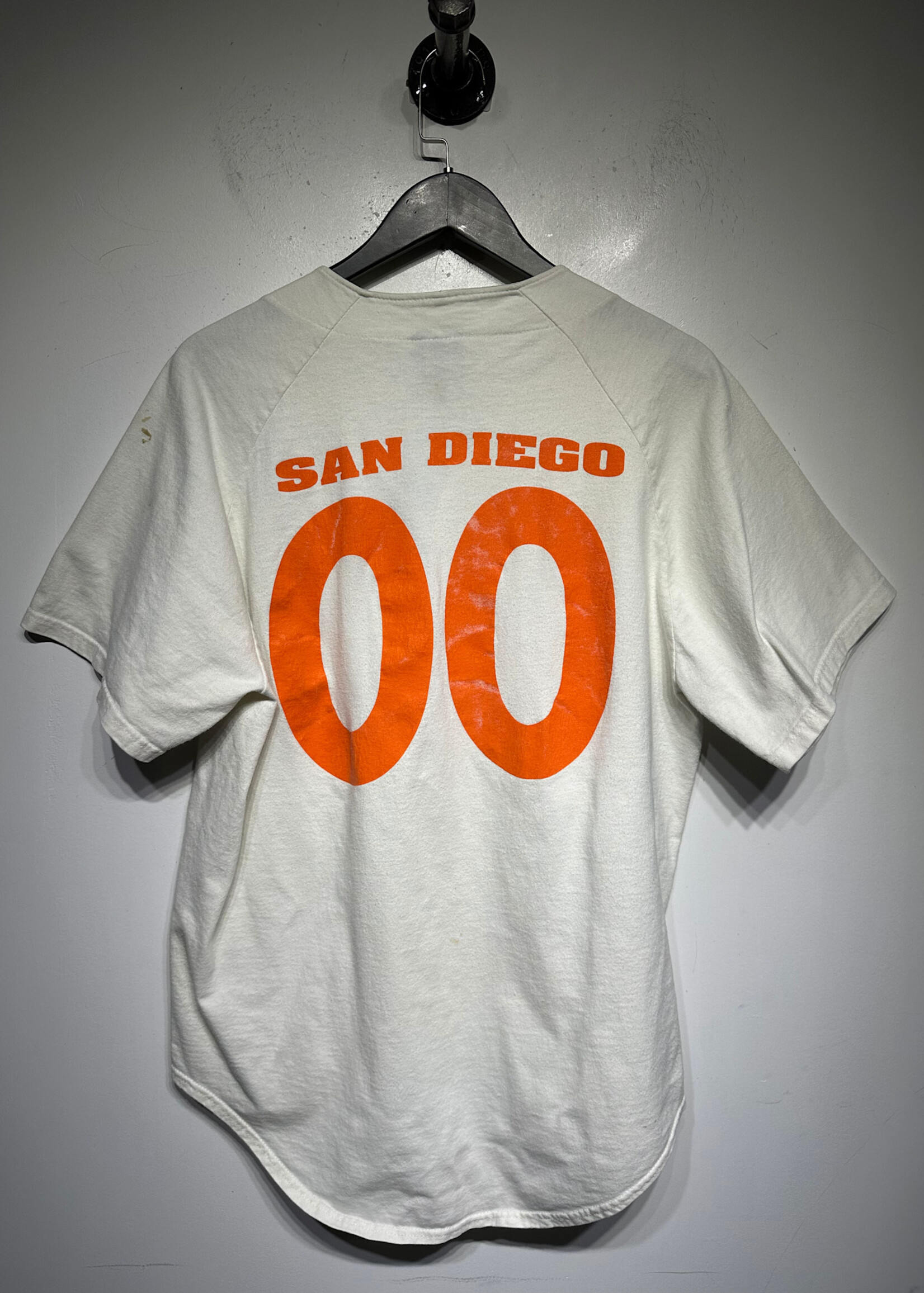 Hooters White Orange Vintage Baseball Jersey L