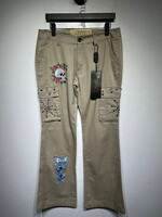 Ed Hardy NWT Beige Studded Cargo Pants 28