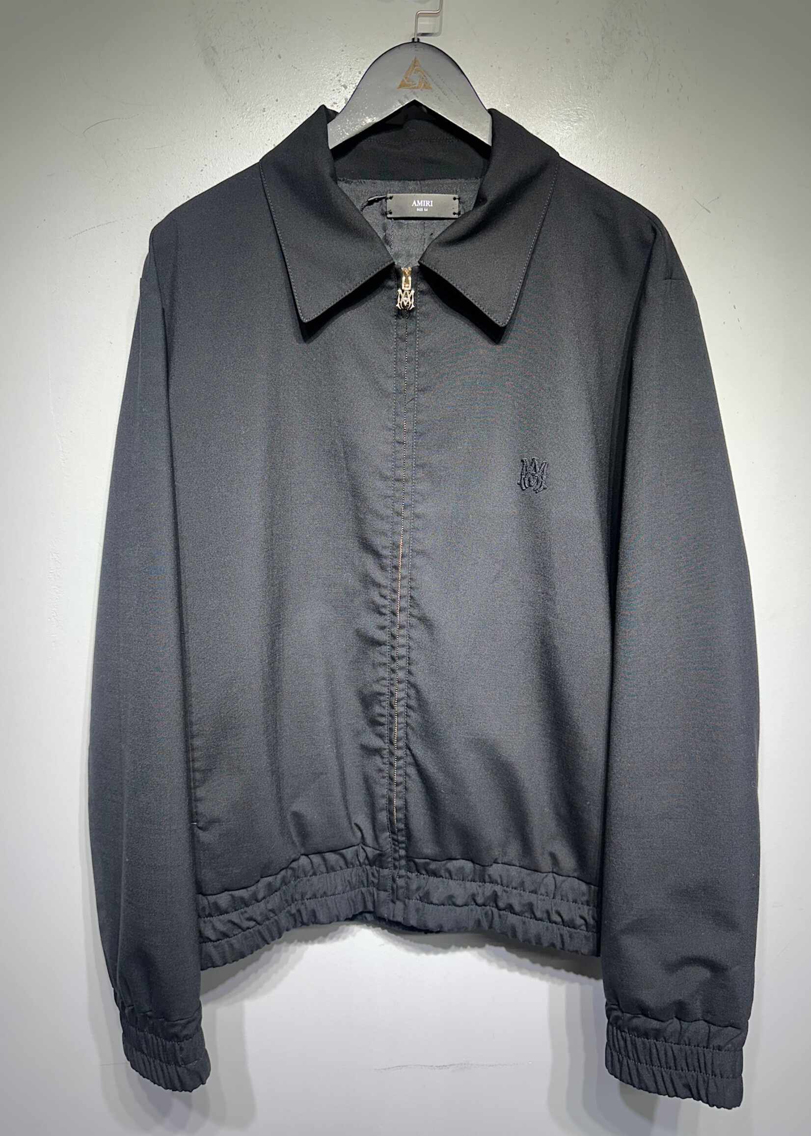 Amiri Black Harrington Style Jacket W Chest Logo Masc XL