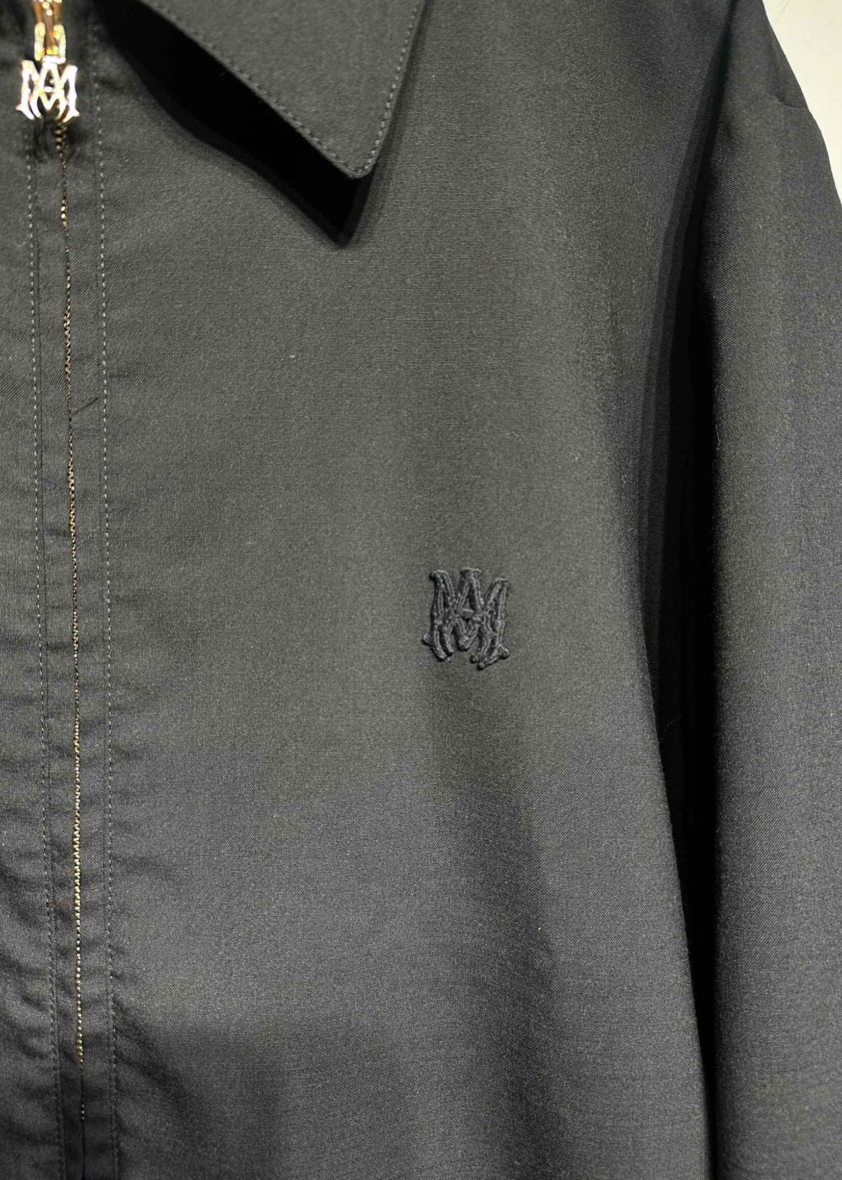 Amiri Black Harrington Style Jacket W Chest Logo Masc XL