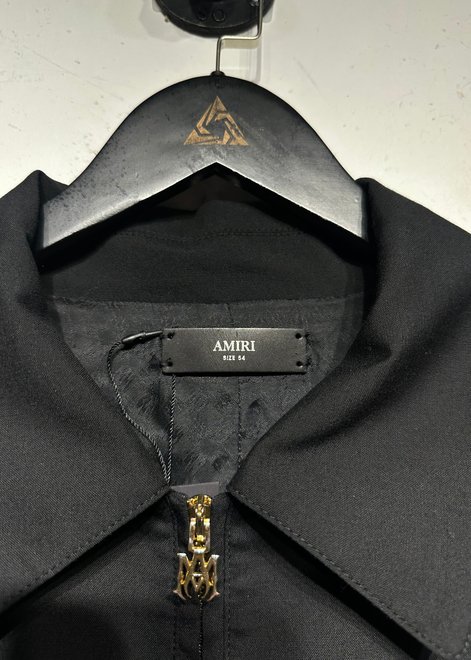 Amiri Black Harrington Style Jacket W Chest Logo Masc XL