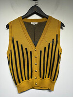 Valentino Black/Yellow Knit Vest 38/S-M