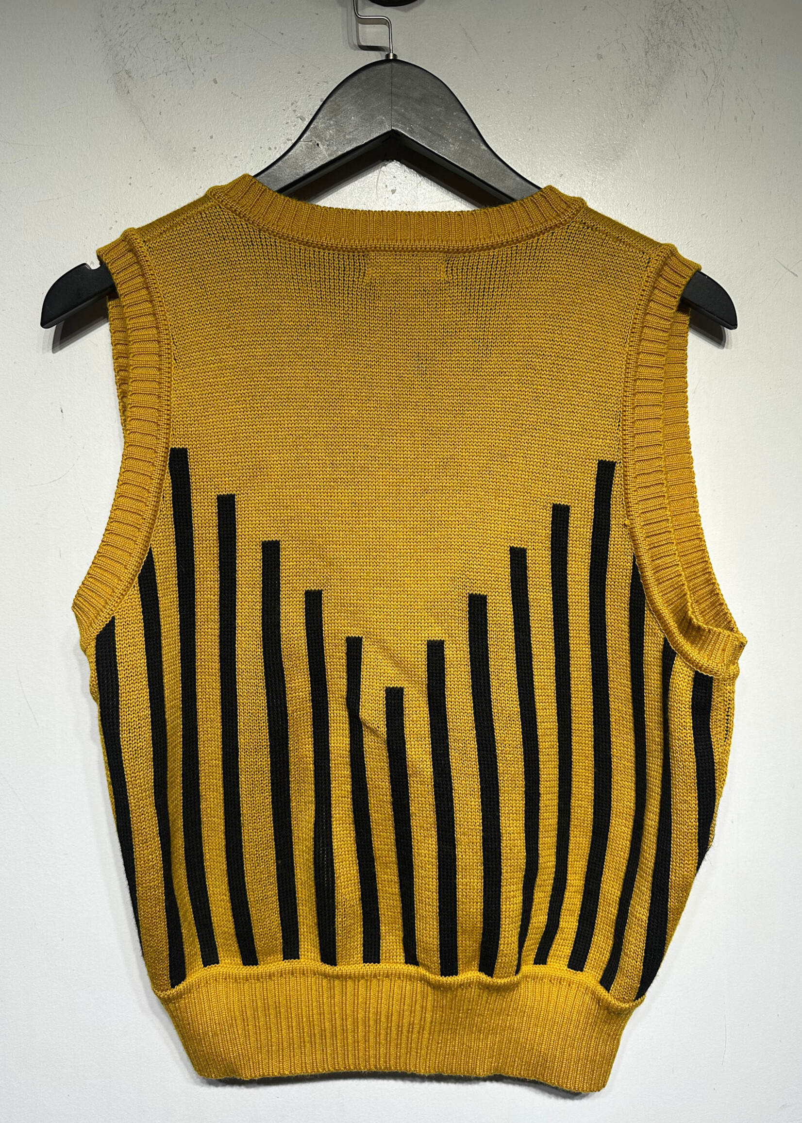 Valentino Black/Yellow Knit Vest 38/S-M