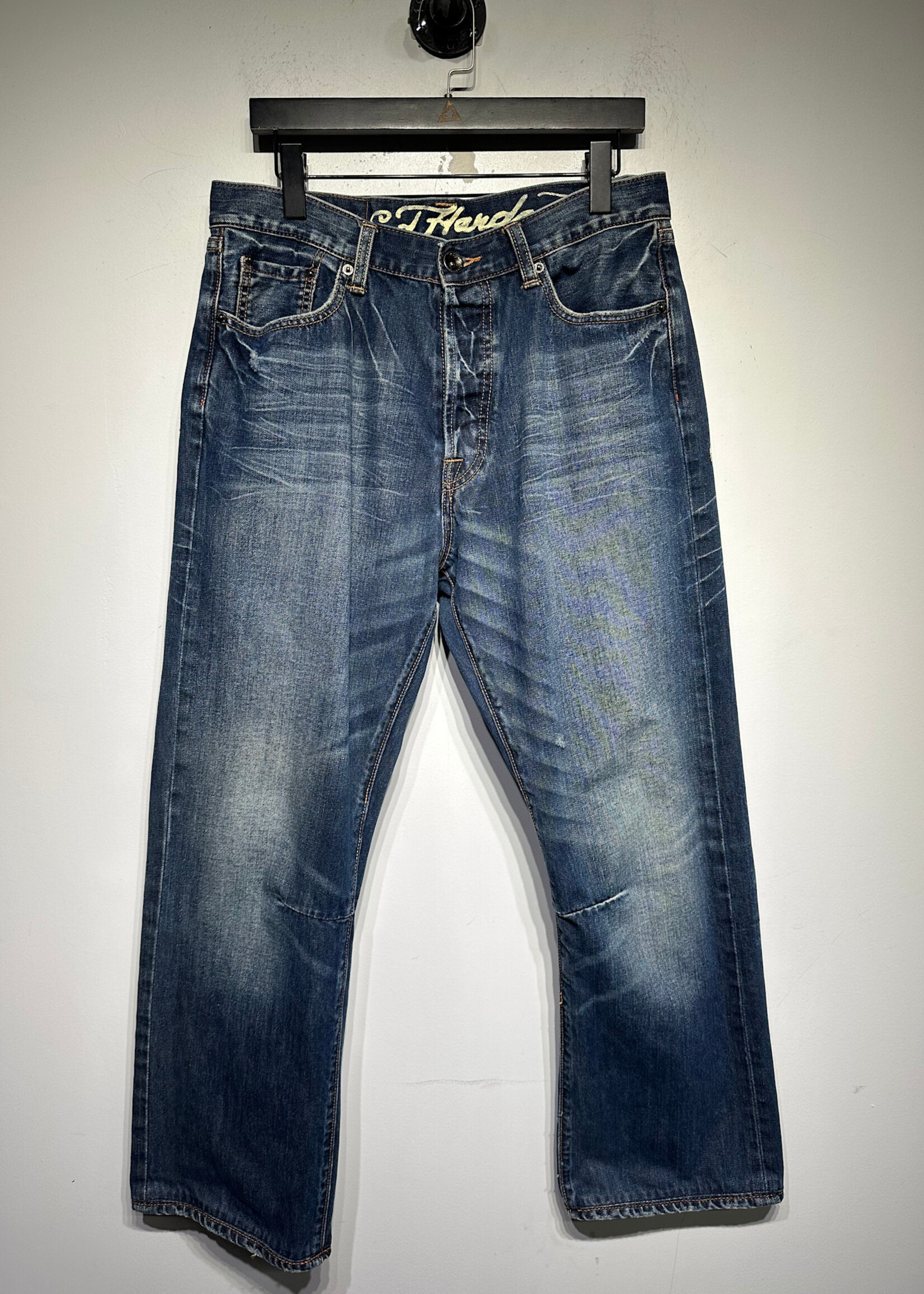 Ed Hardy Y2K Dragon Sandwash Jeans Masc 33x34