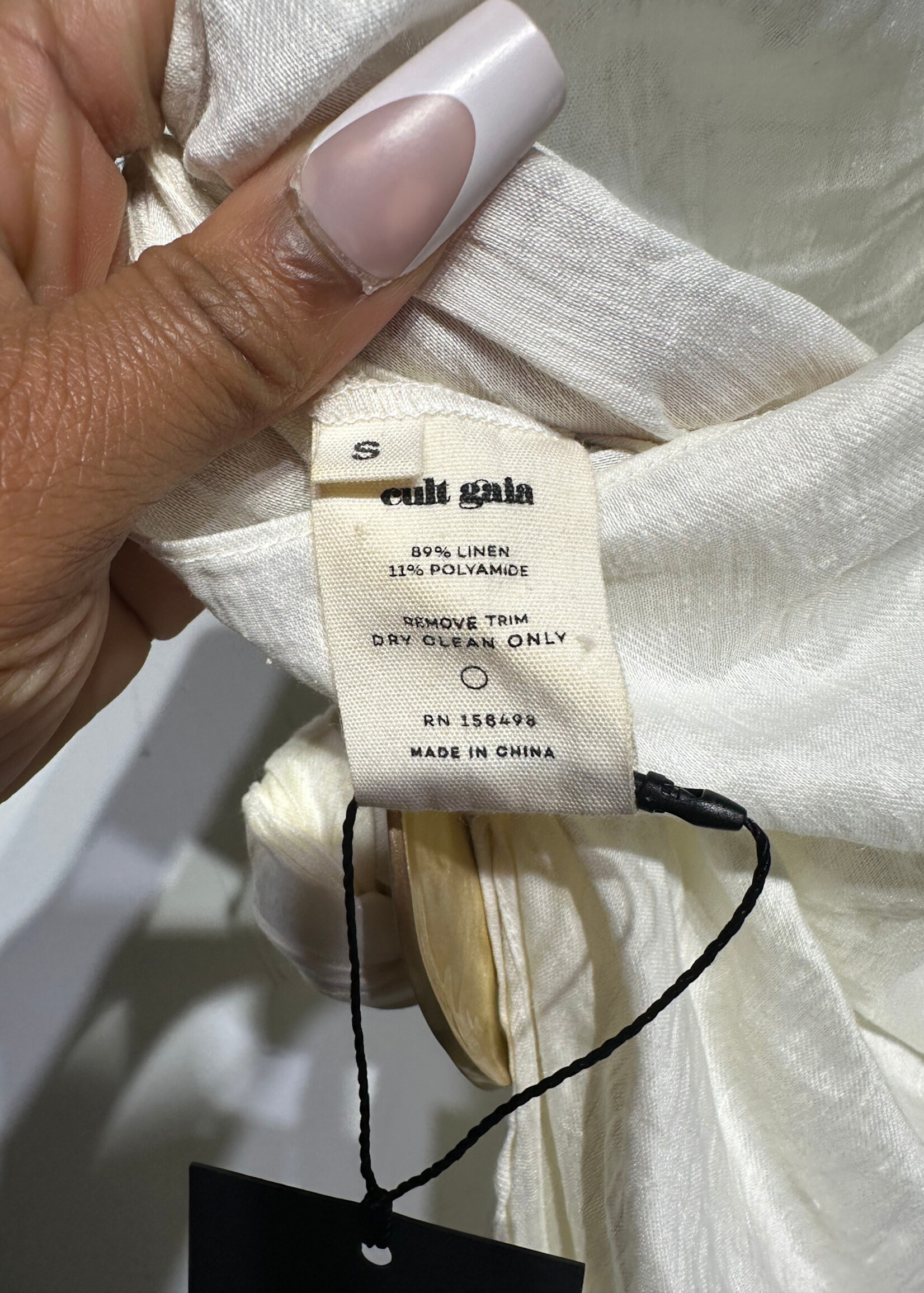 Cult Gaia Jadis Off White Top S Retail: $598