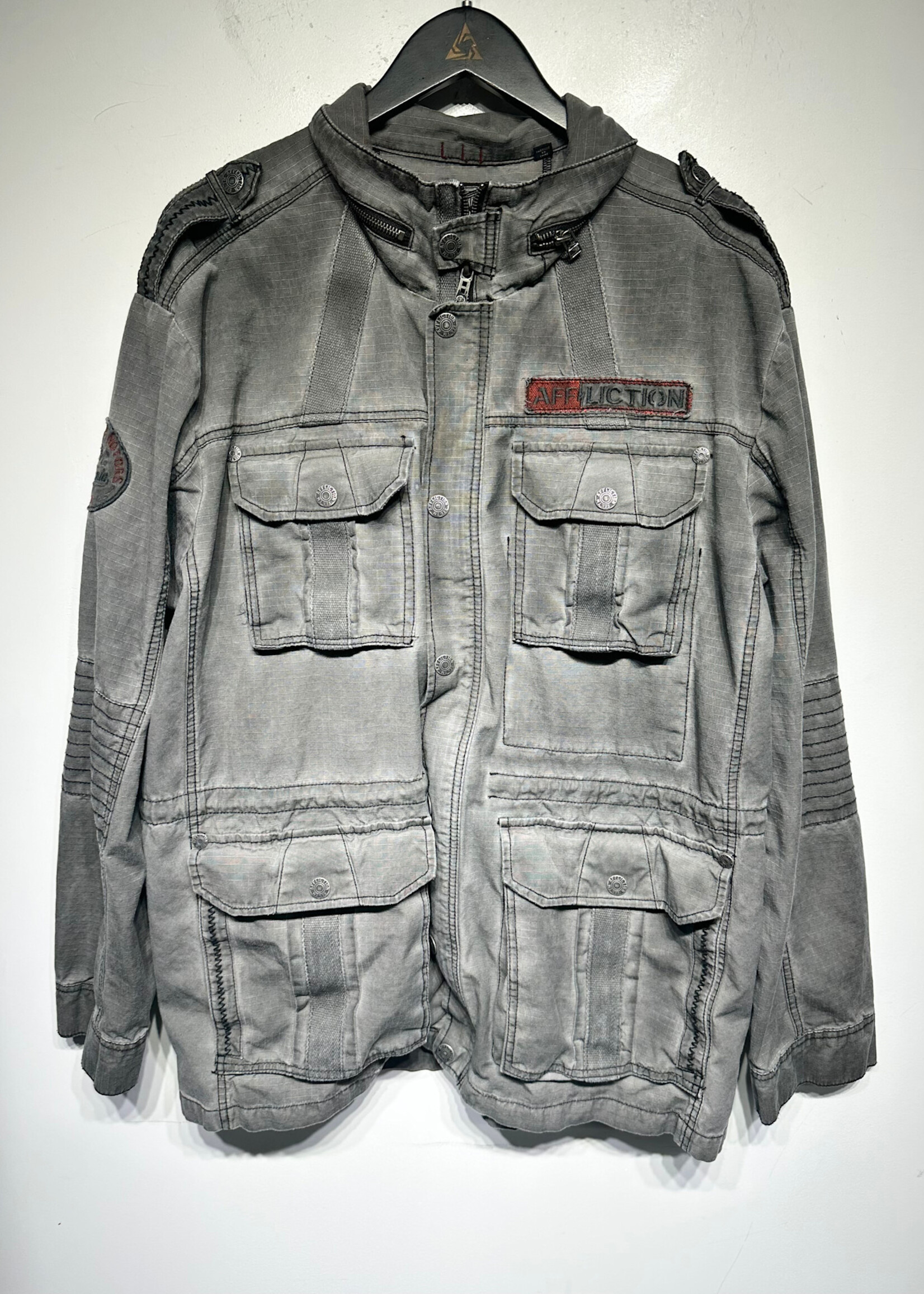 Affliction Black Premium Live Fast Jacket Masc XXL