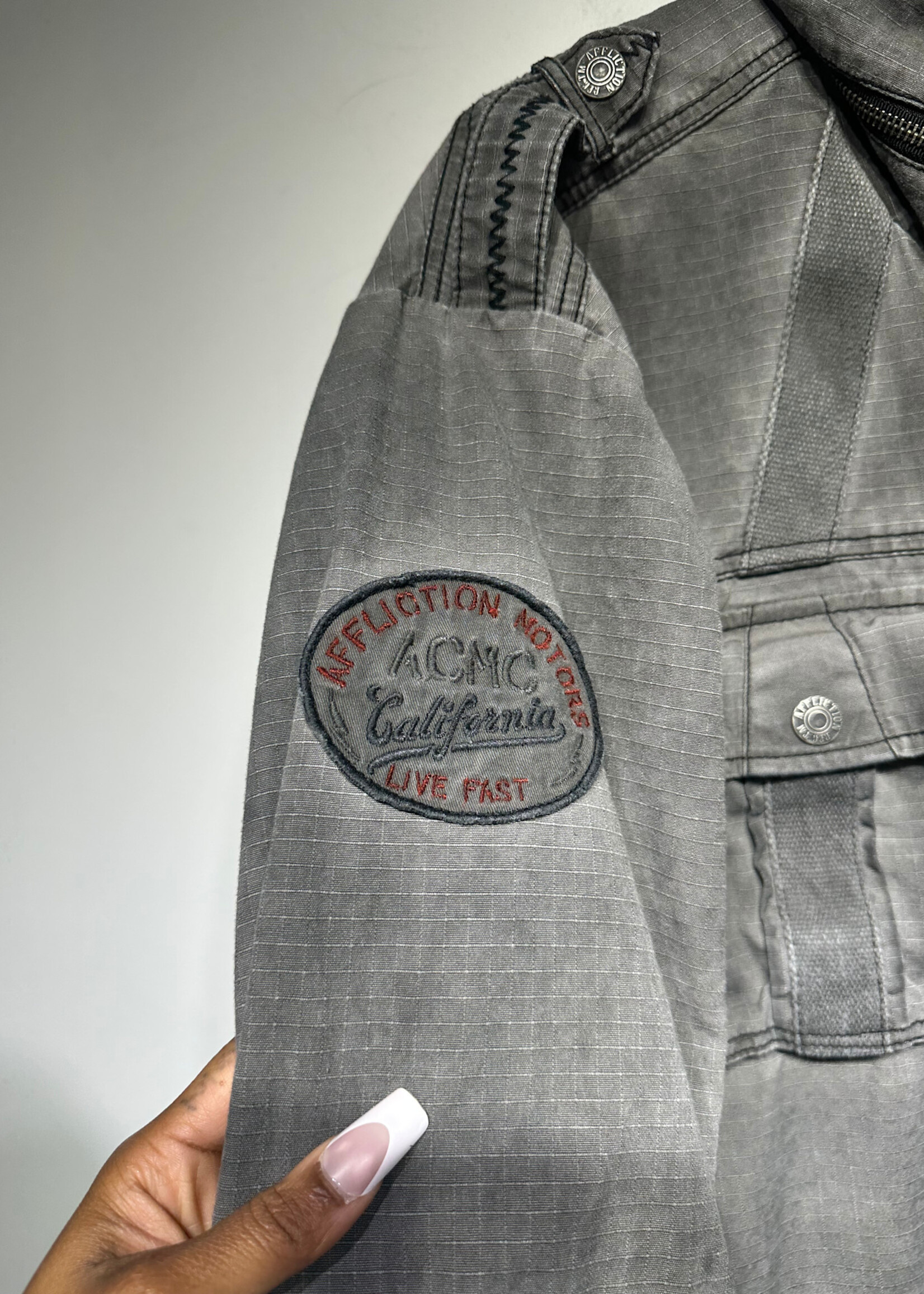 Affliction Black Premium Live Fast Jacket Masc XXL
