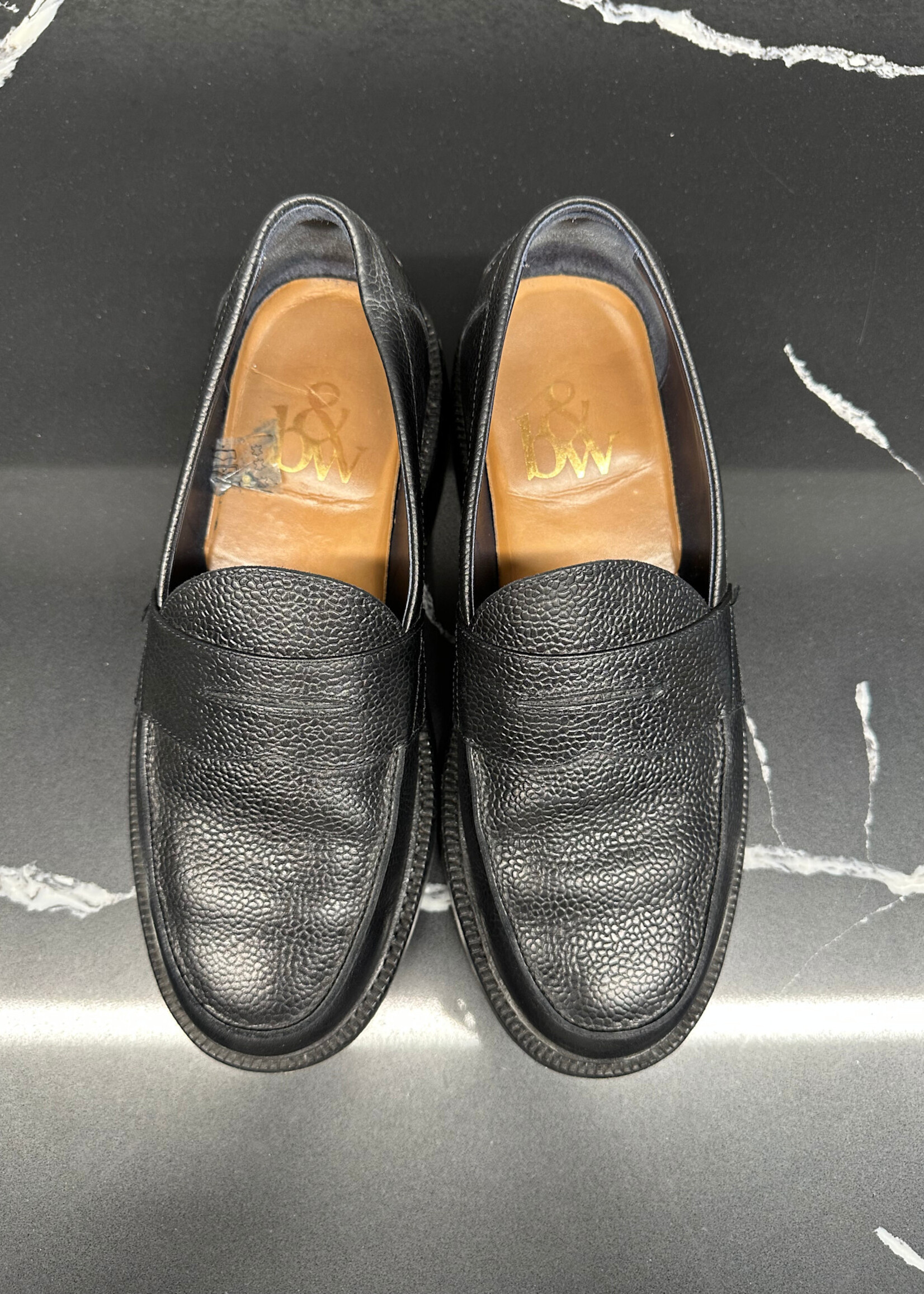 Blackstock and Webber Black Ellis Penny Loafer Masc 9