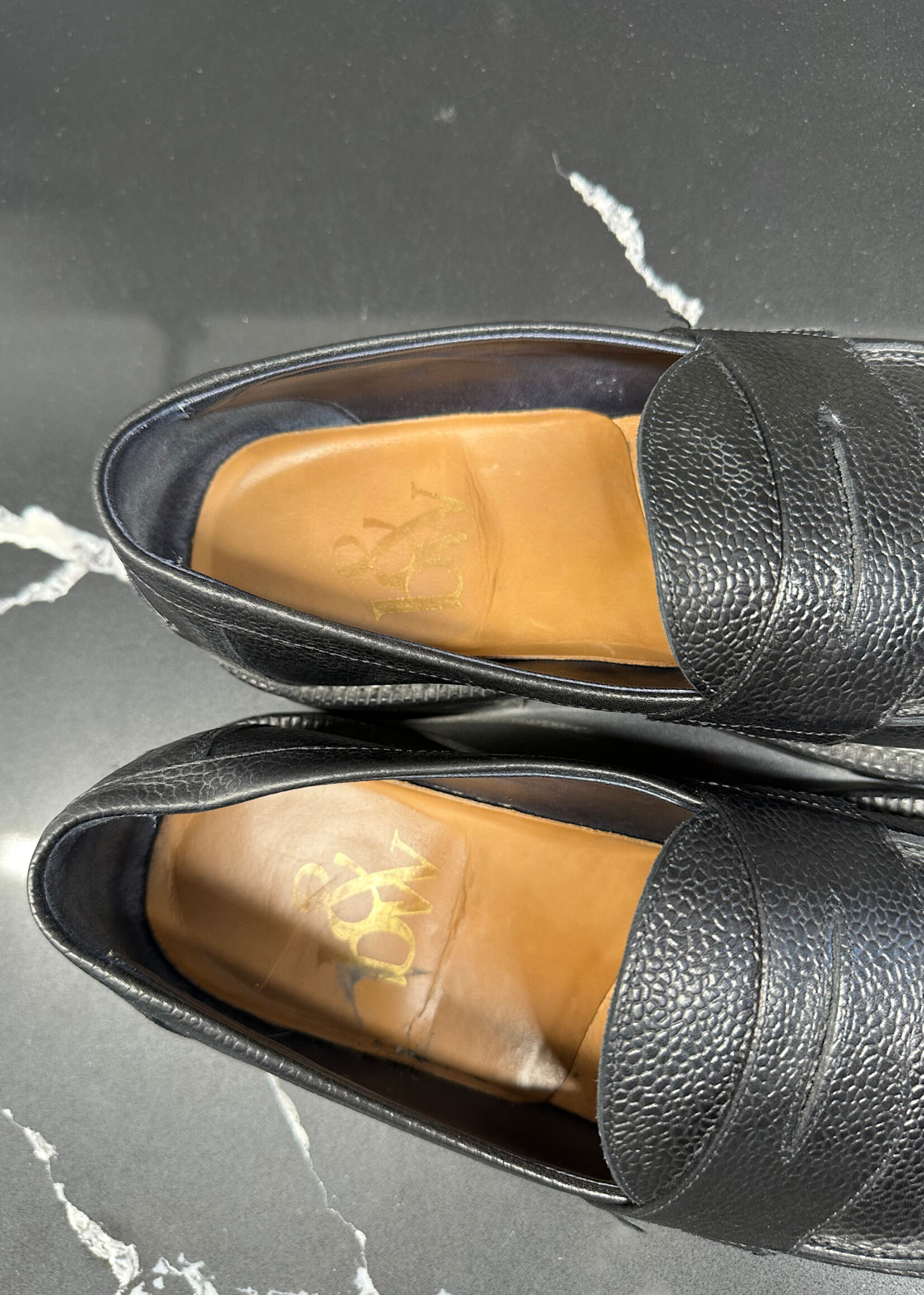 Blackstock and Webber Black Ellis Penny Loafer Masc 9