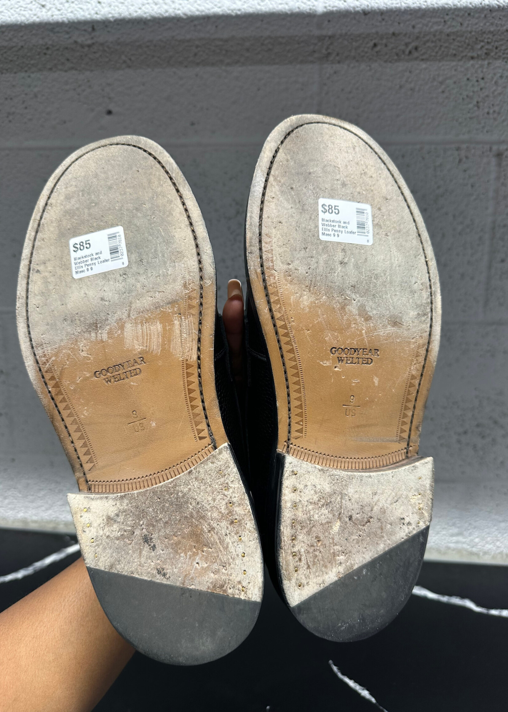 Blackstock and Webber Black Ellis Penny Loafer Masc 9