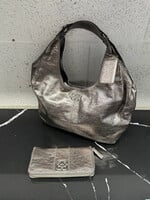 COACH METALLIC JULIA LEATHER HOBO SET