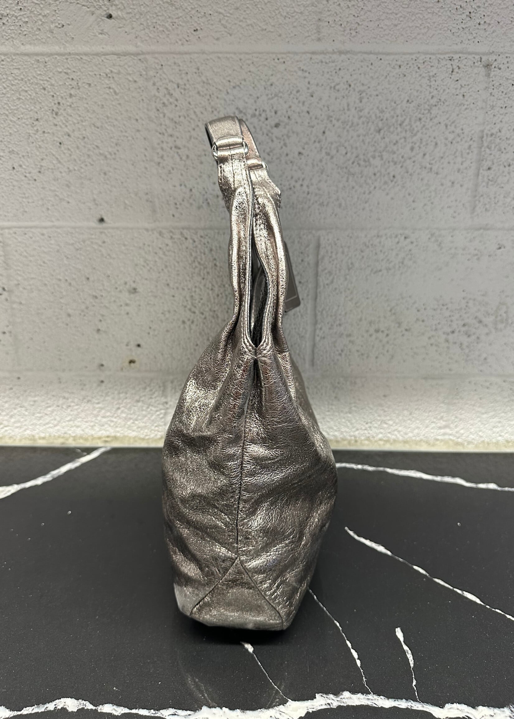 COACH METALLIC JULIA LEATHER HOBO SET