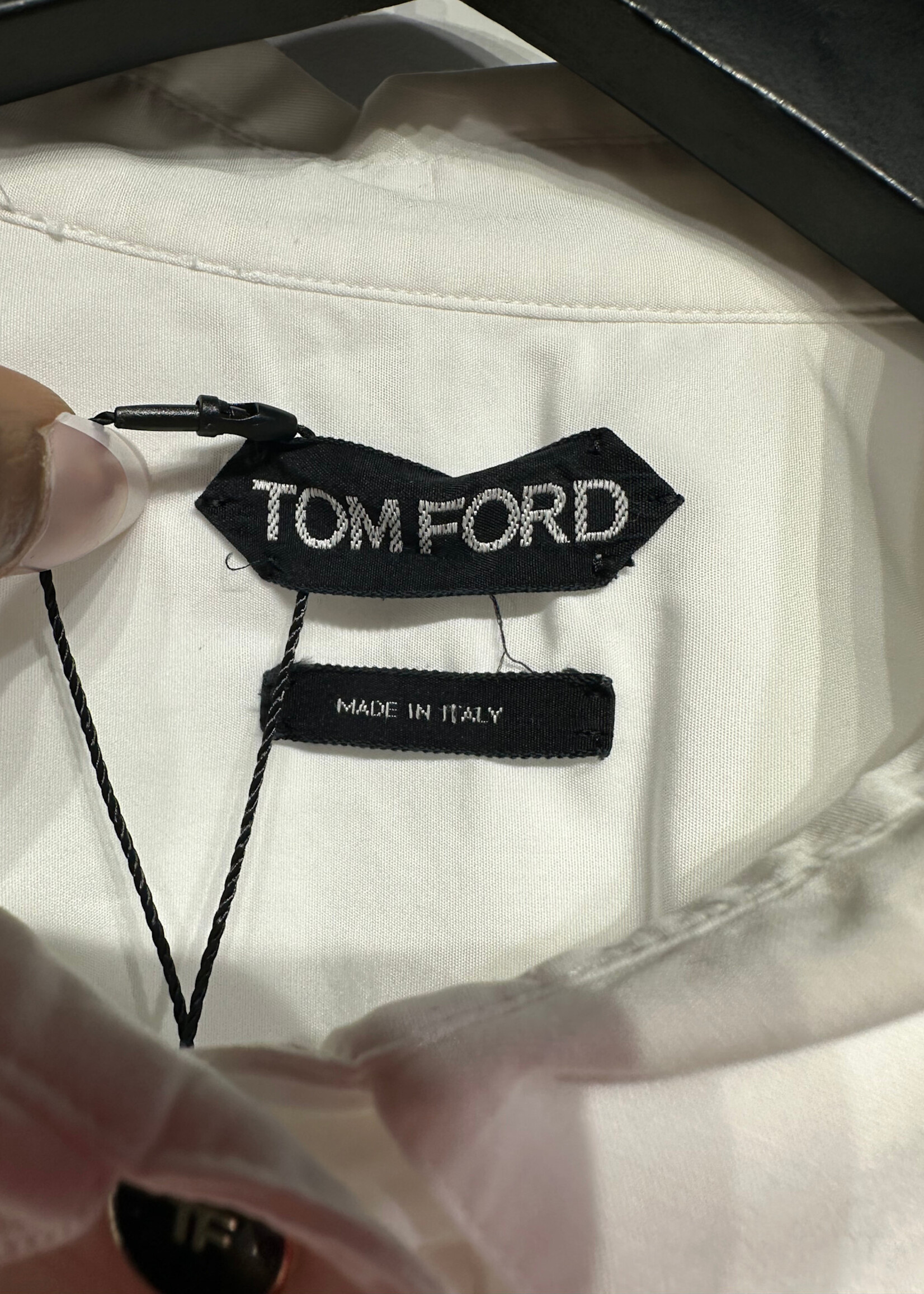 Tom Ford White Front Pleat Dress Shirt L
