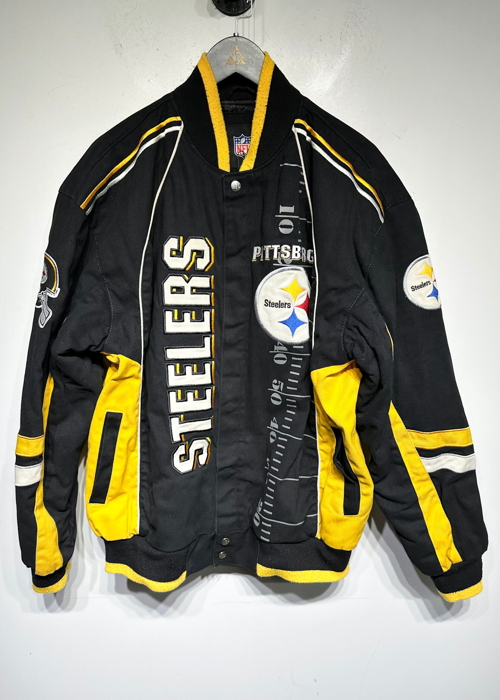 Pittsburgh Steelers Black Racing Style Jacket Masc L