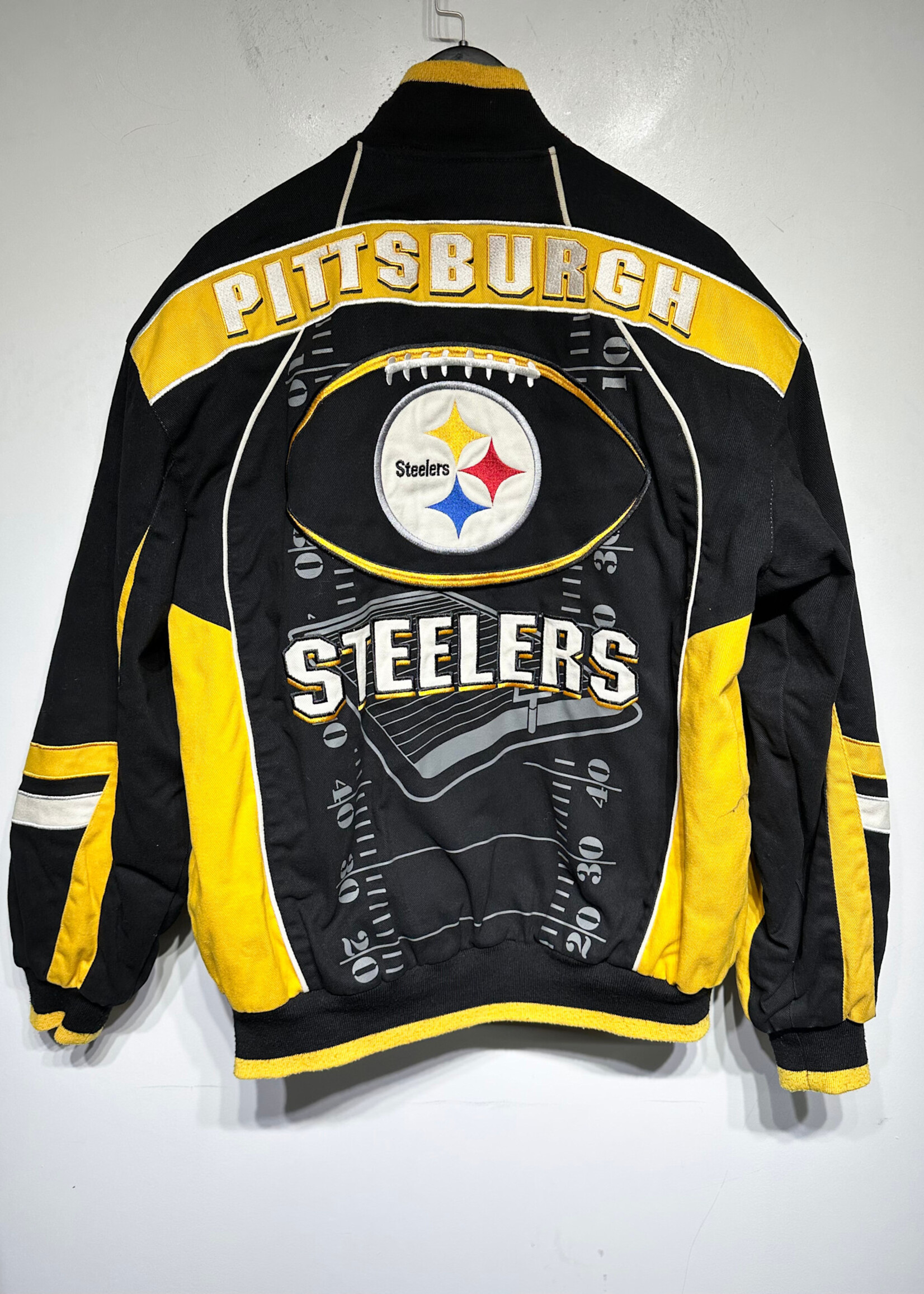 Pittsburgh Steelers Black Racing Style Jacket Masc L
