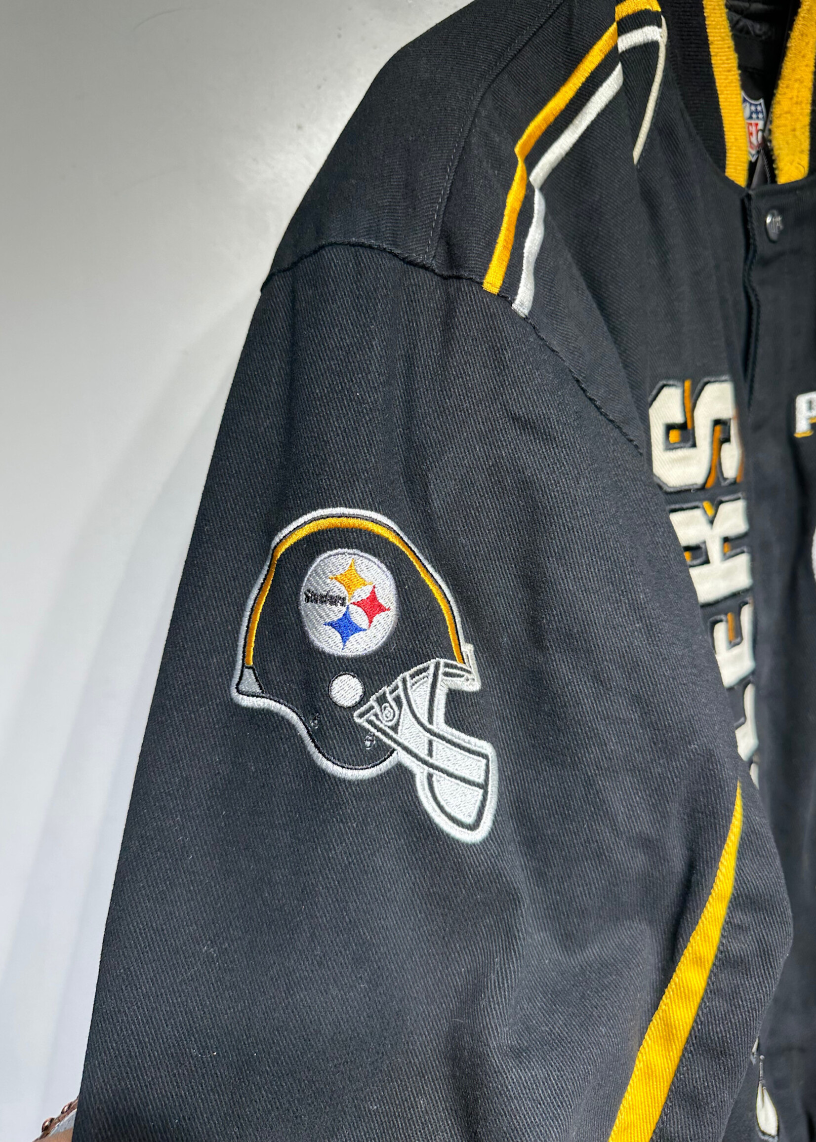Pittsburgh Steelers Black Racing Style Jacket Masc L