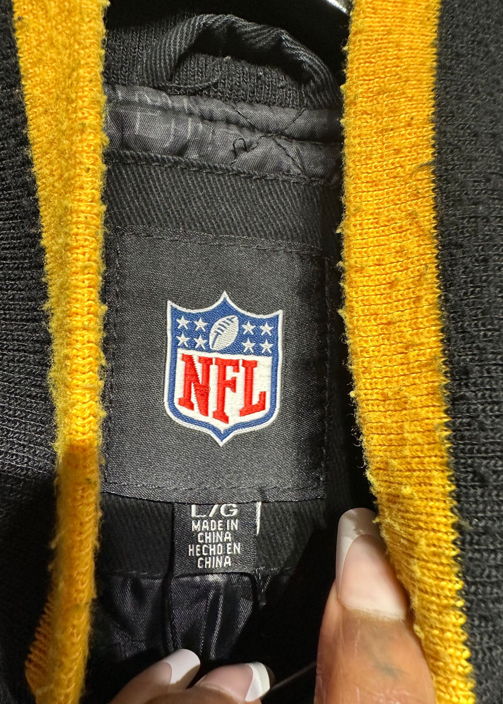 Pittsburgh Steelers Black Racing Style Jacket Masc L