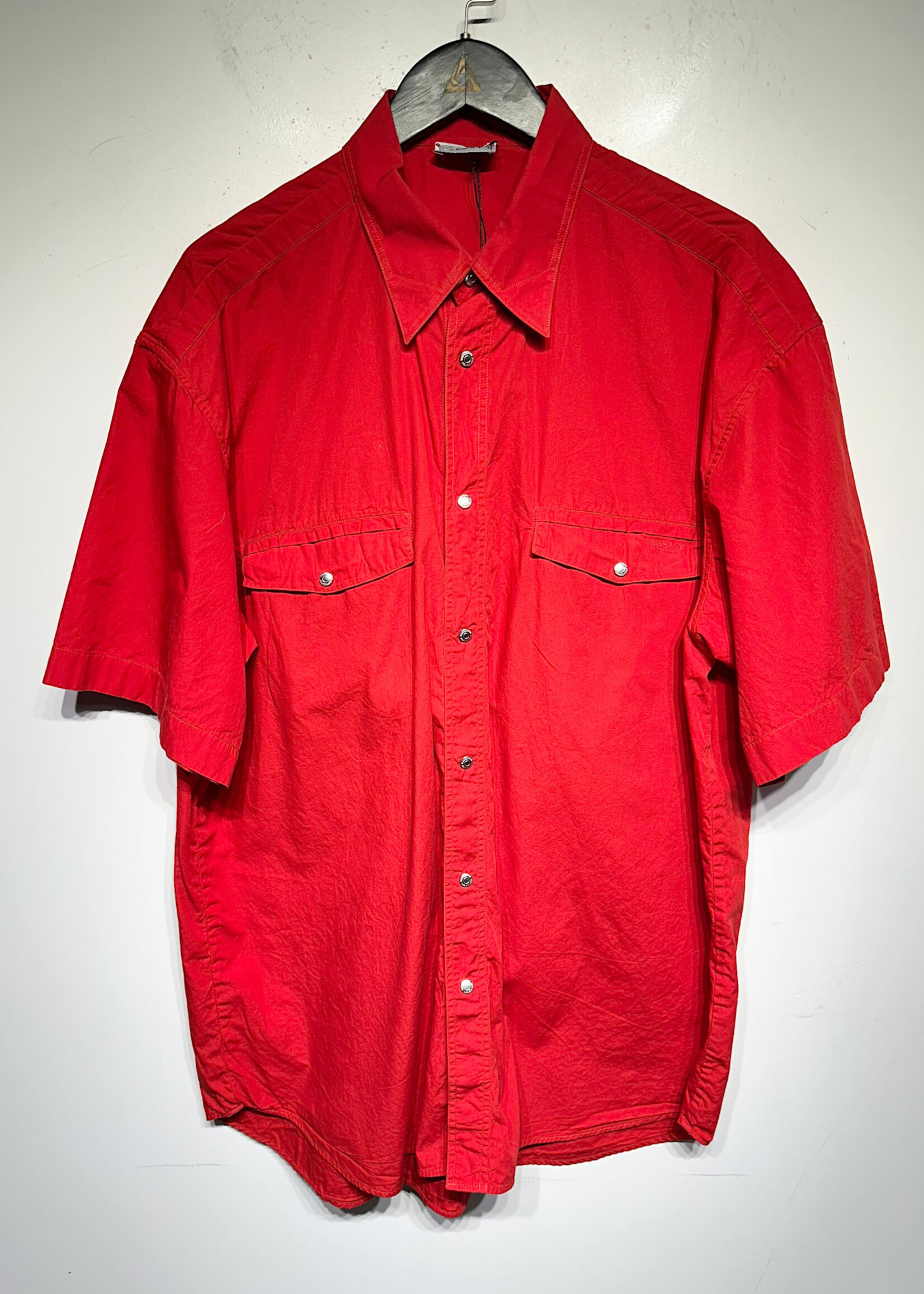 Versace Sport Red Short Sleeve Button up Masc XL