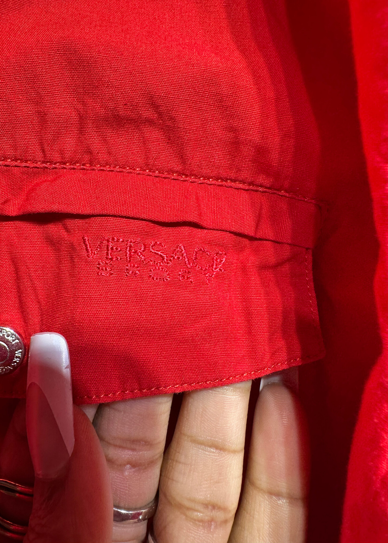 Versace Sport Red Short Sleeve Button up Masc XL