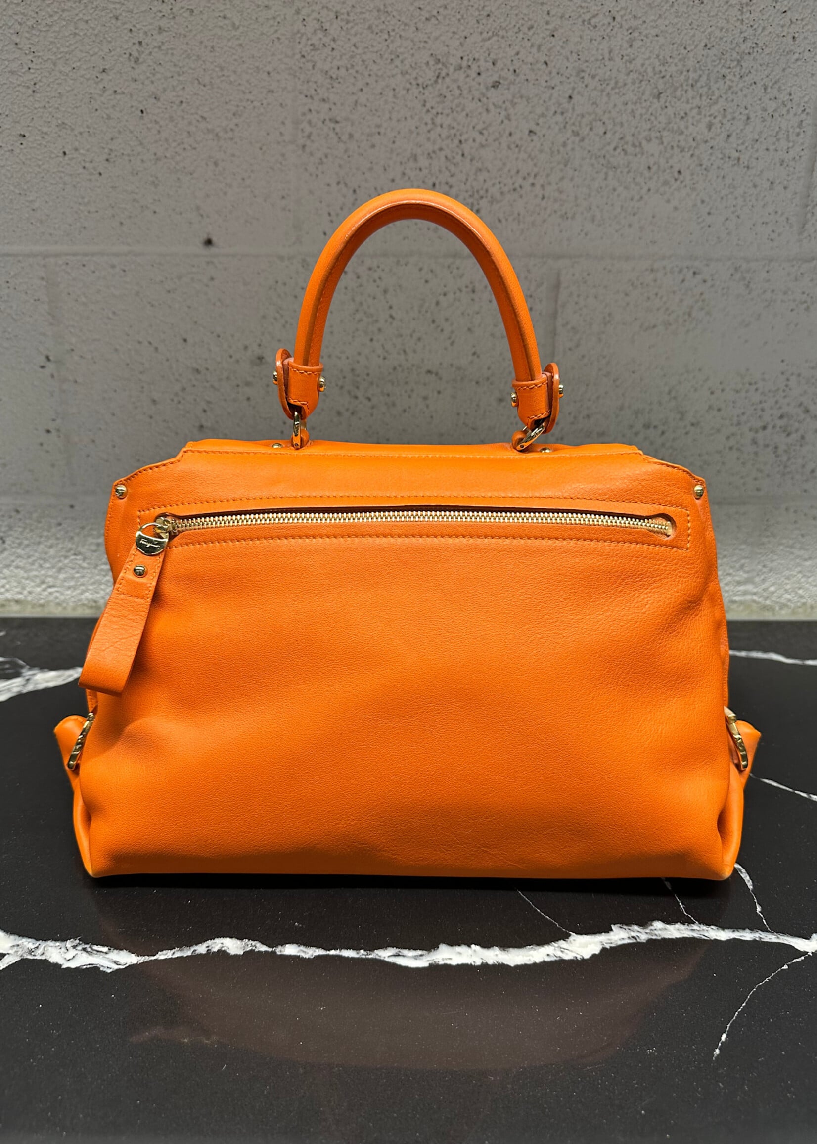 Ferragamo Sofia Orange Leather Handbag