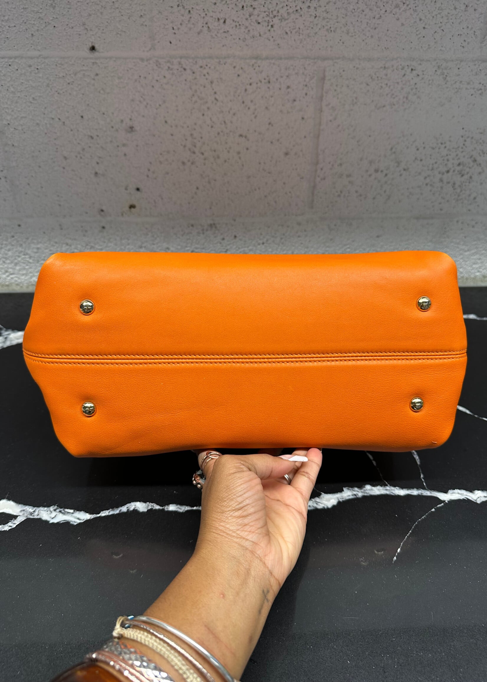 Ferragamo Sofia Orange Leather Handbag