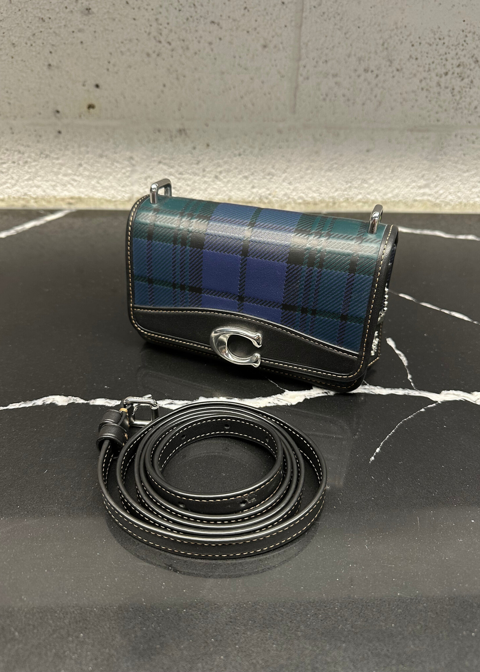 Coach Bandit Plaid Crossbody OS