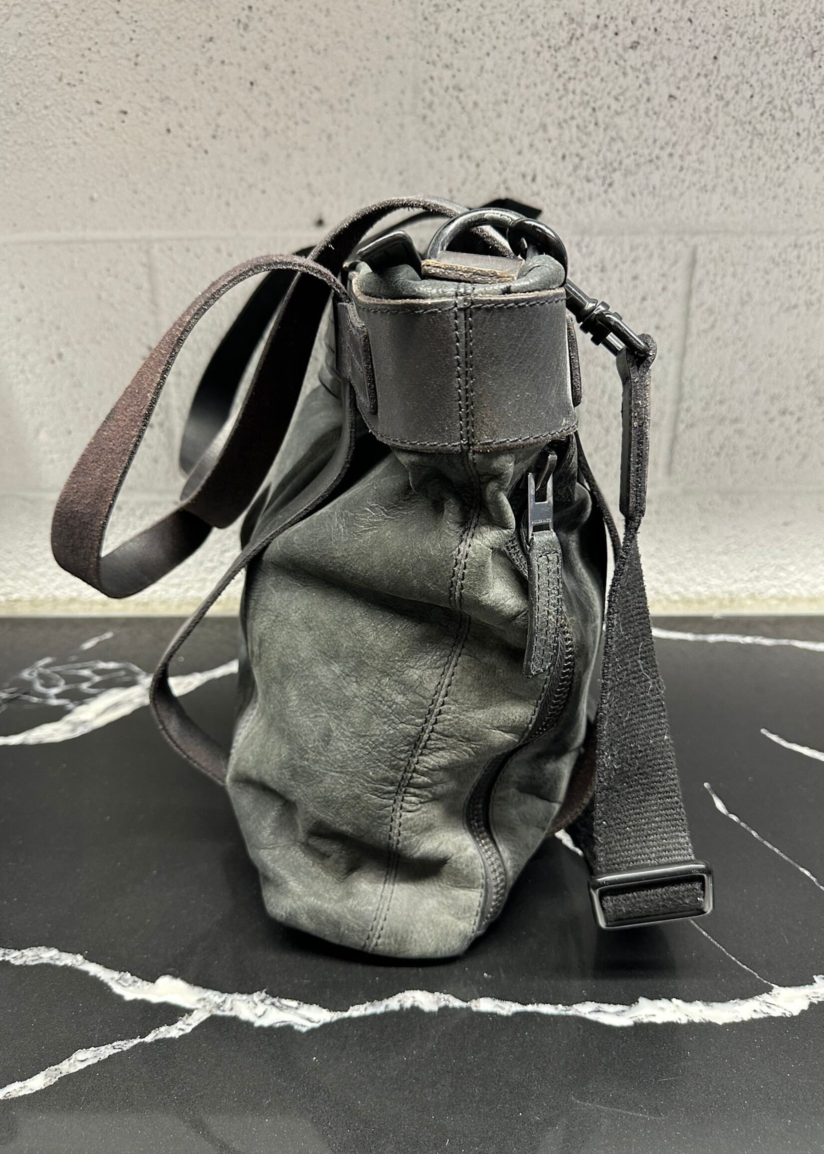 Allsaints Black All Leather Tote