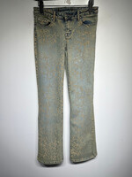 Bebe Tan Swirl Print Sand Wash Bootcut Jeans 26 Fem
