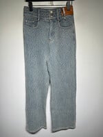 Aviva On Earth Blue Seersucker Baggy Jeans 28