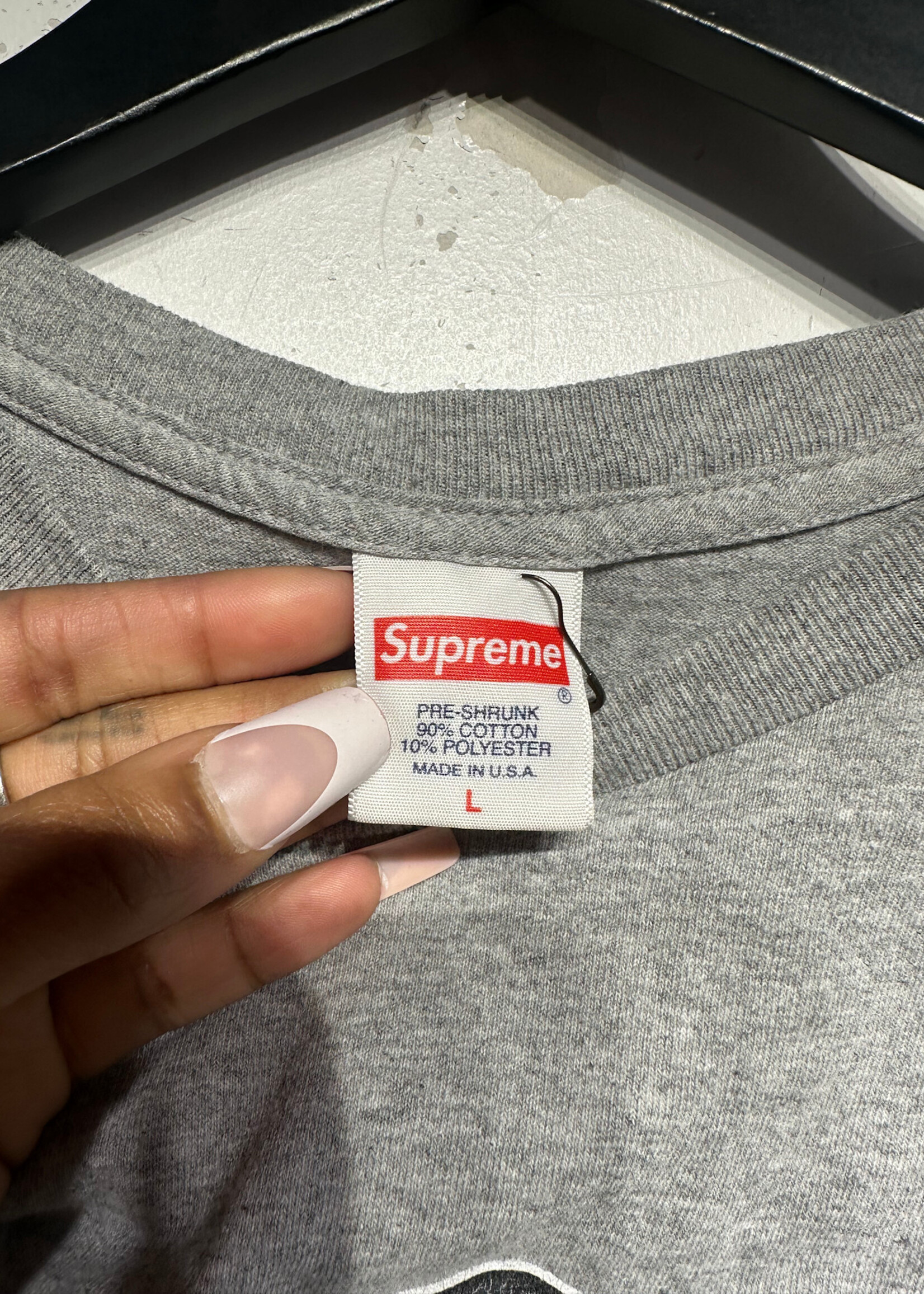 Supreme Grim Reaper Grey Graphic Tee L
