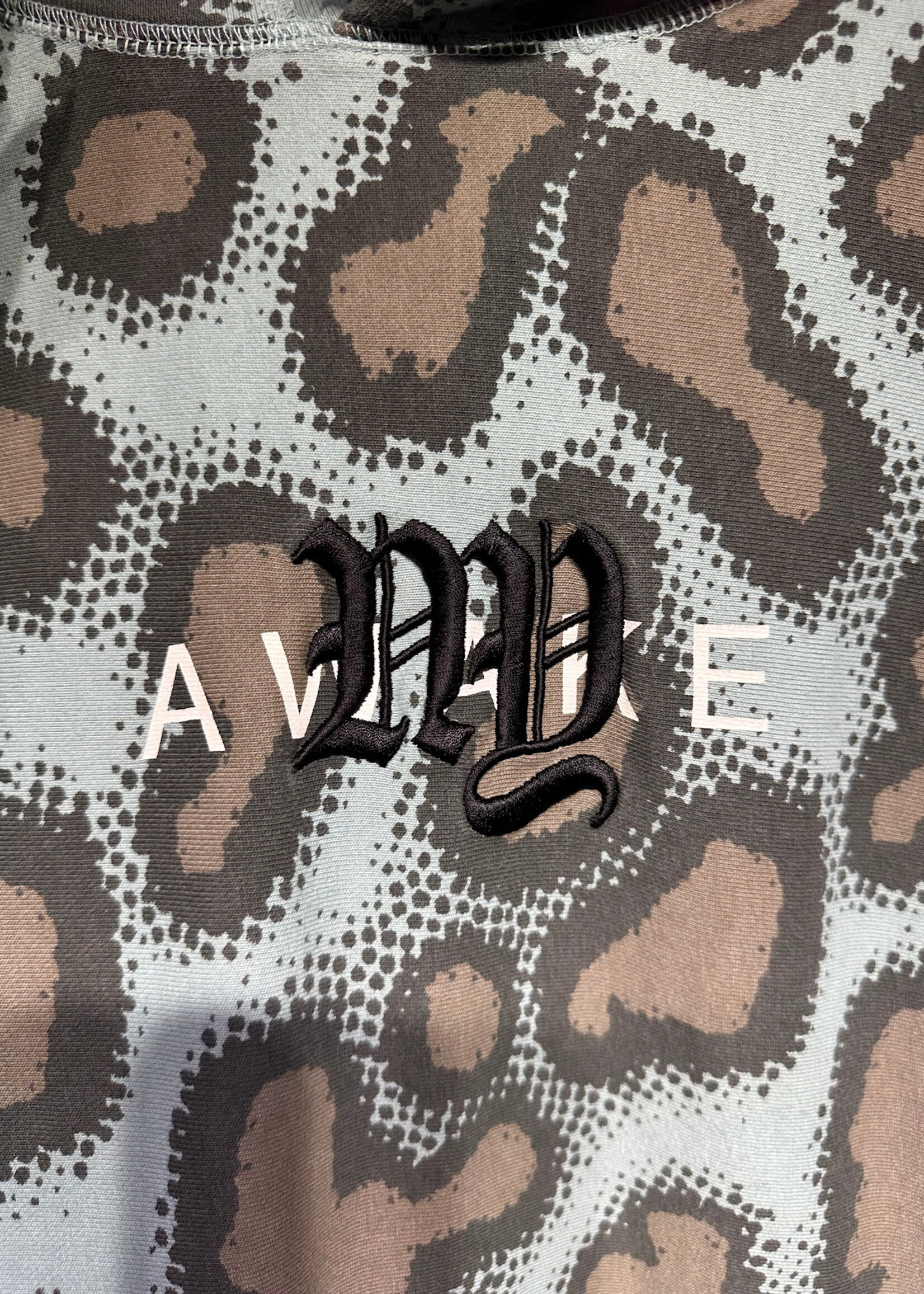 Awake NY Teal Leopard AOP Hoodie XXL