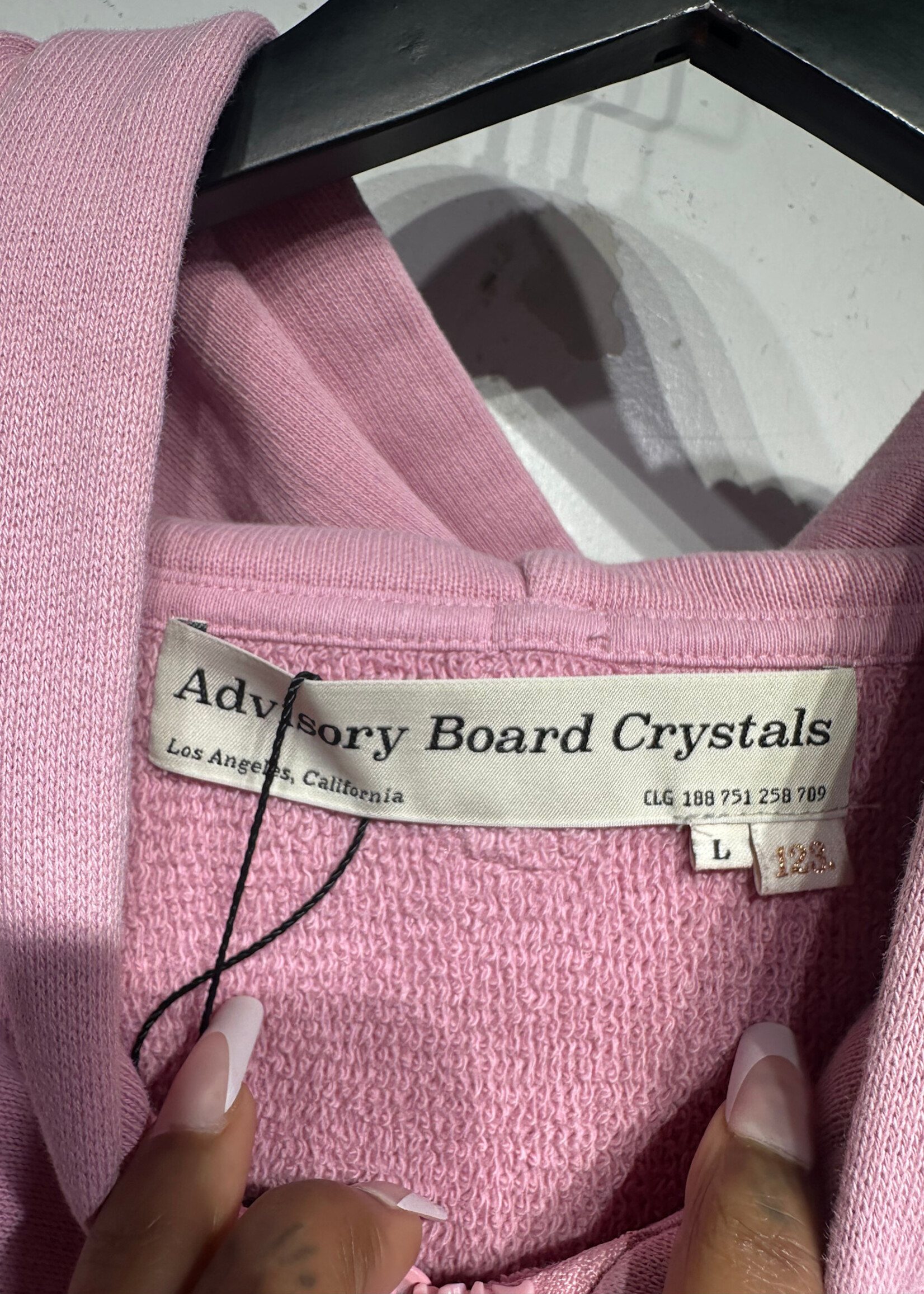 Advisory Board Crystals Pink Fleece Hoodie L