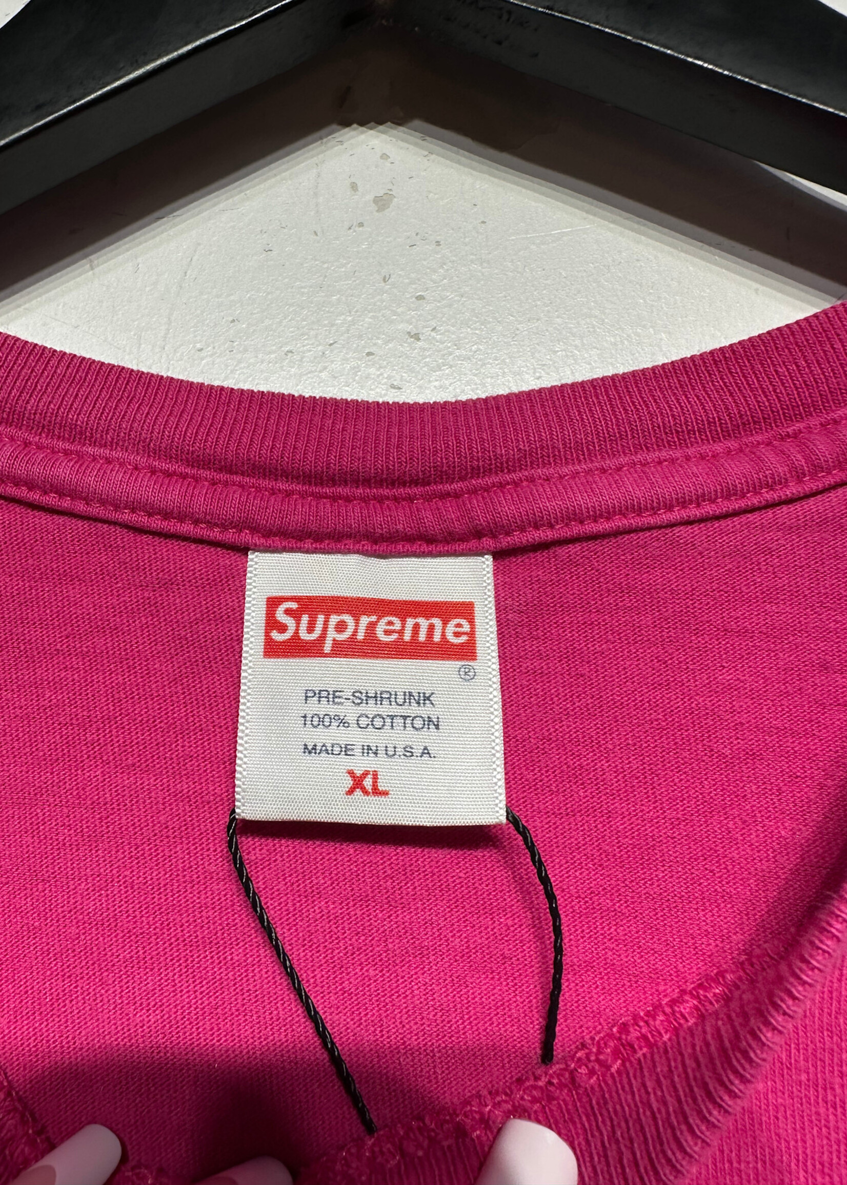 Supreme "I'm Not Sorry' Hot Pink BDSM Tee As Is XL