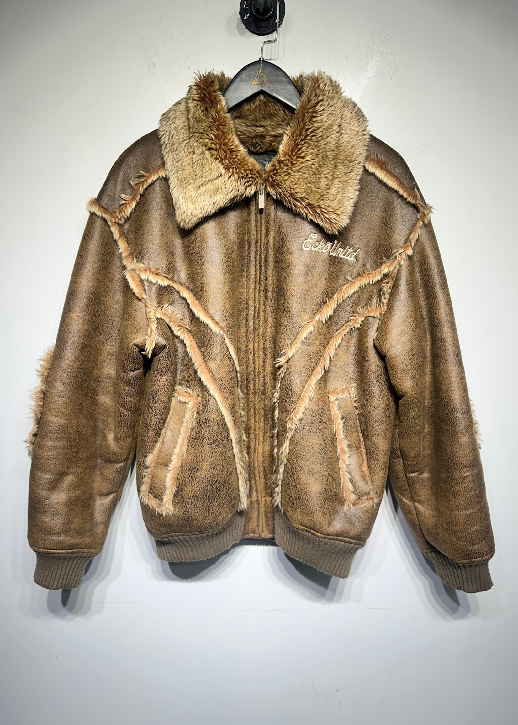 Ecko Shearling Faux Leather Bomber M