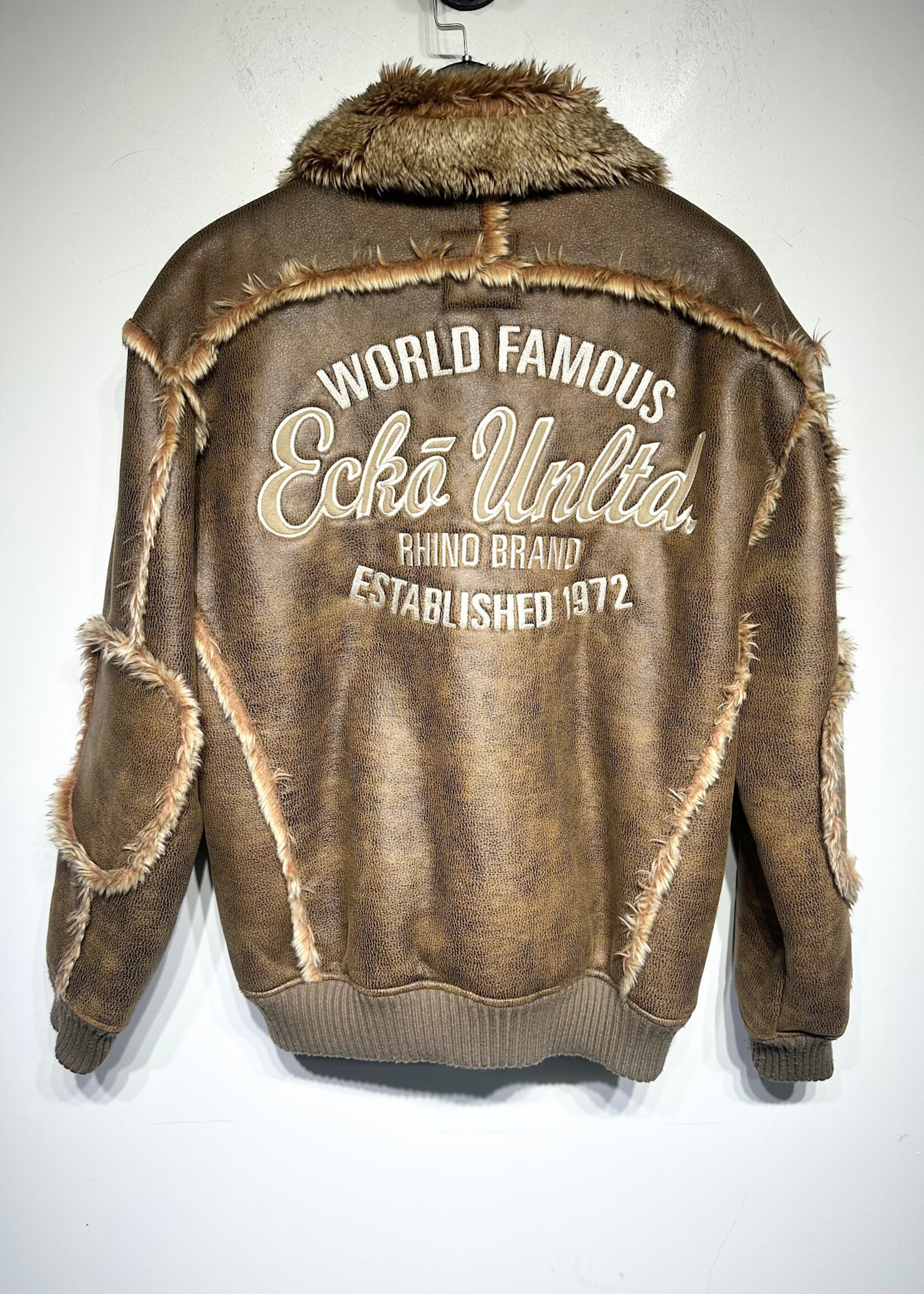 Ecko Shearling Faux Leather Bomber M