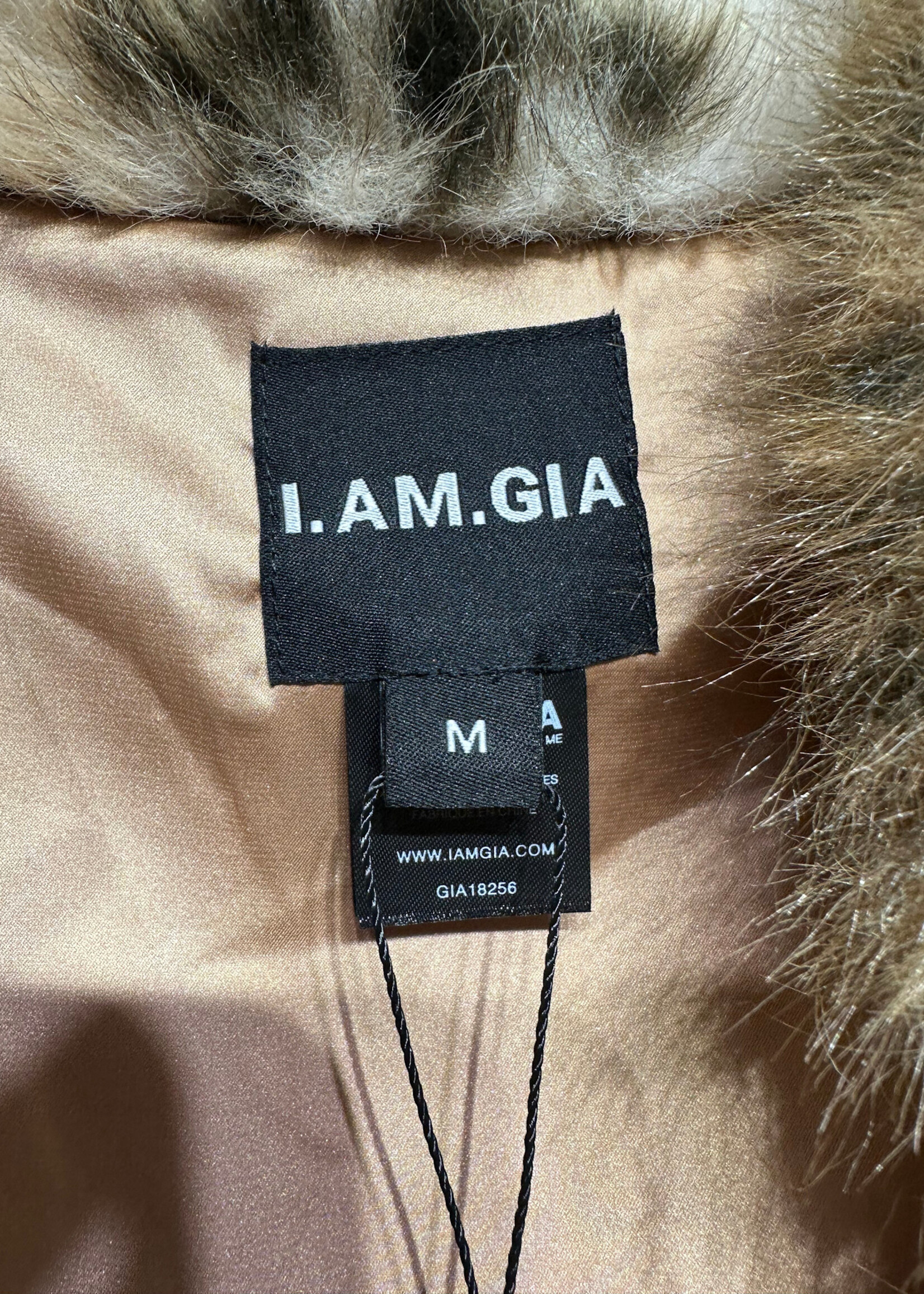 I Am Gia Cheetah Print Faux Fur Shrug M