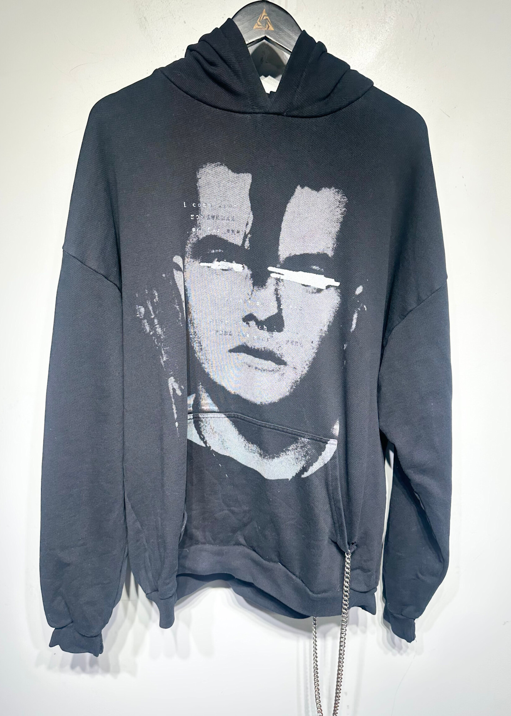 South Central Hills Black Big Face Chain Hoodie L
