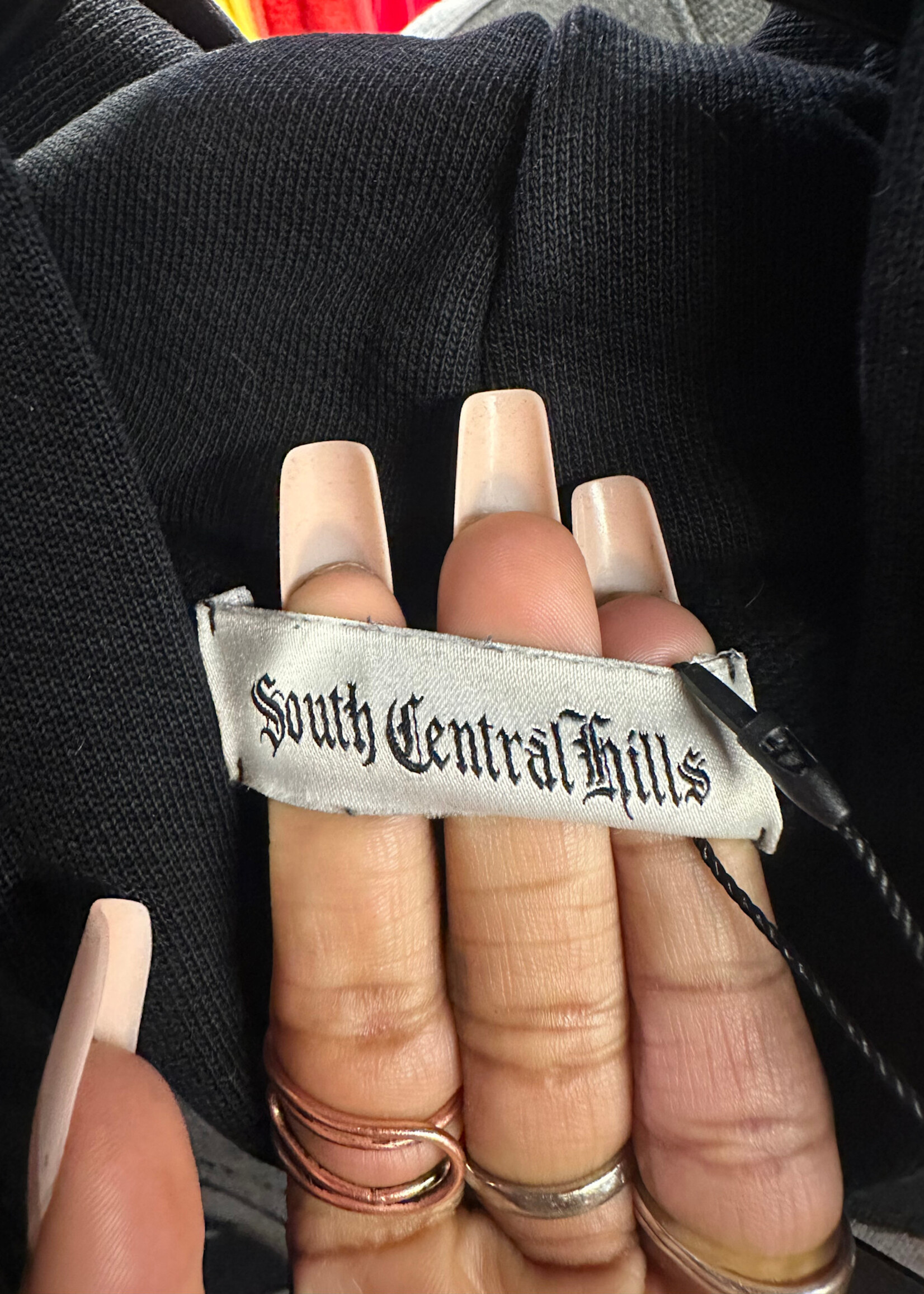 South Central Hills Black Big Face Chain Hoodie L