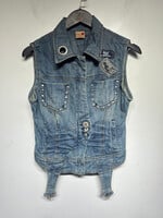 Apple Bottoms Embellished Patch Vest Fem M