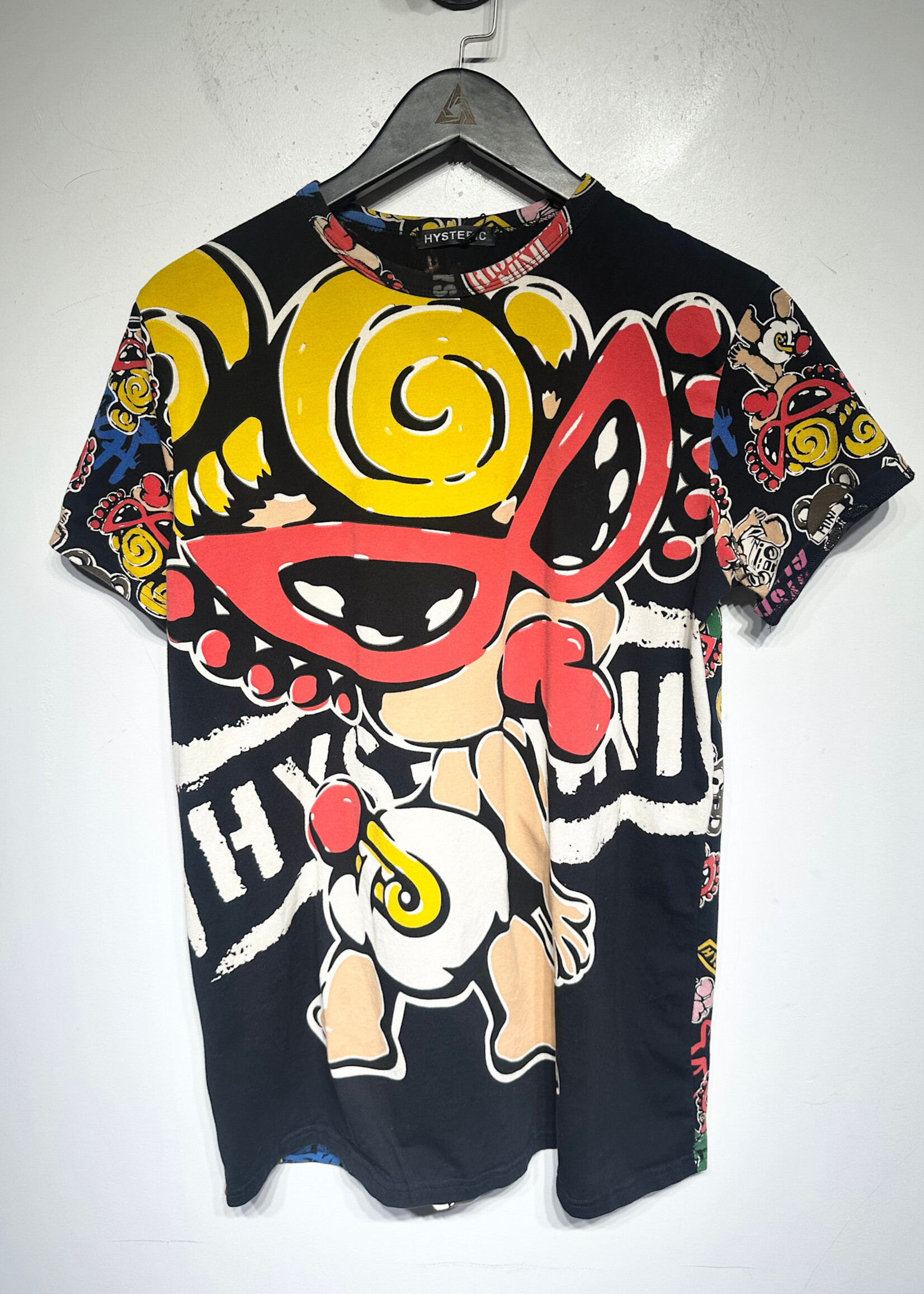 Hysteric Mini Black Big Baby AOP Tee M As IS
