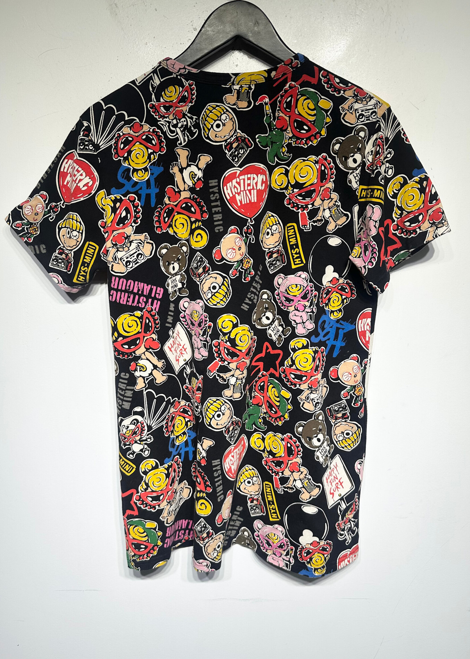 Hysteric Mini Black Big Baby AOP Tee M As IS
